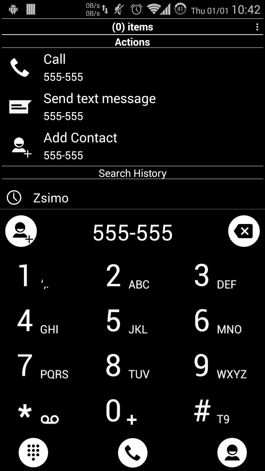 اسکرین شات 2 برنامه Dialer Theme Black White drupe