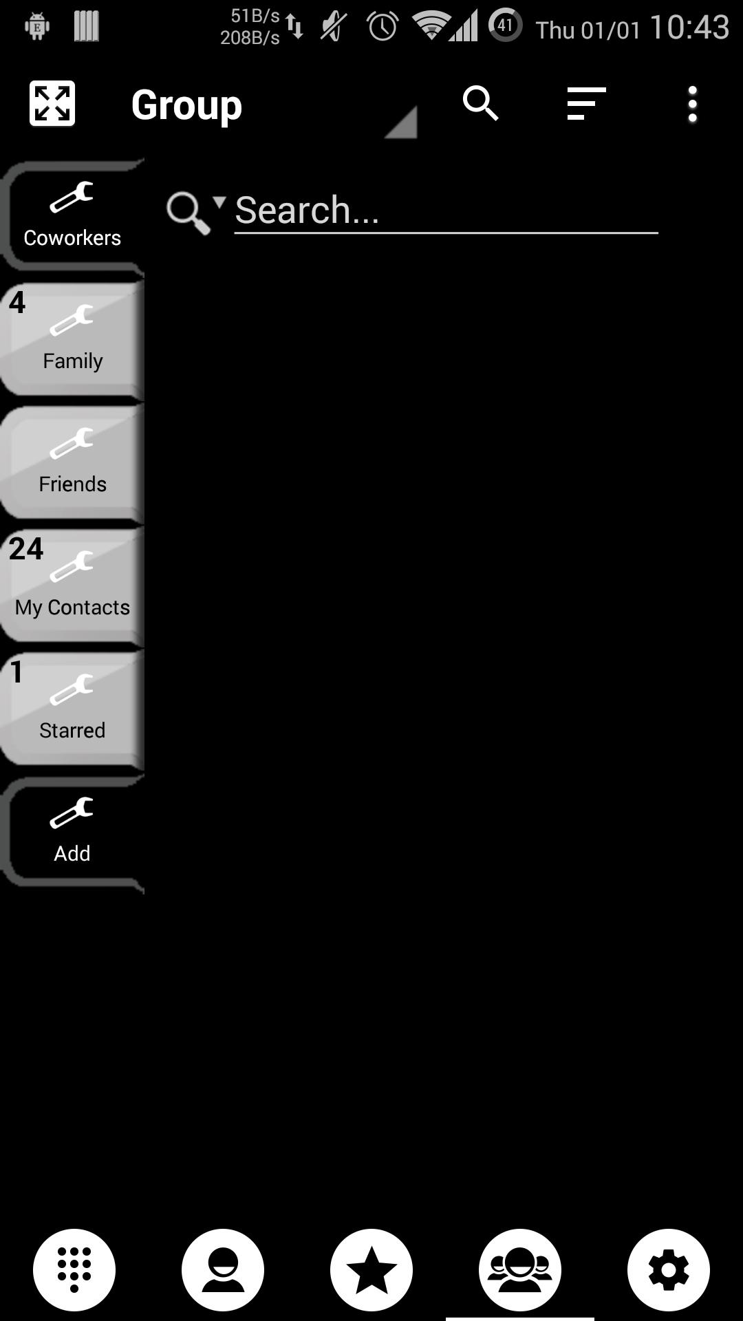 اسکرین شات 8 برنامه Dialer Theme Black White drupe