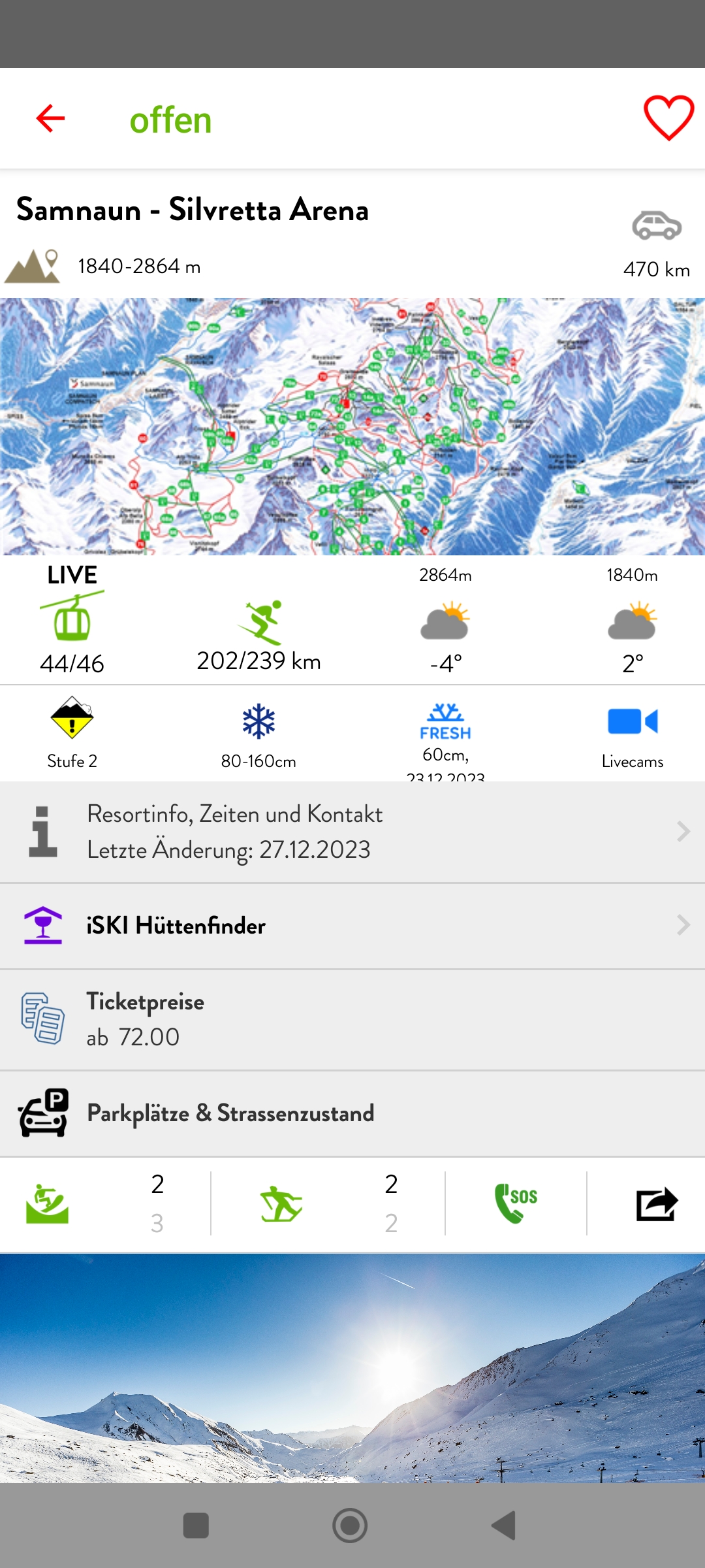 اسکرین شات 2 برنامه iSKI Swiss - Ski & Snow