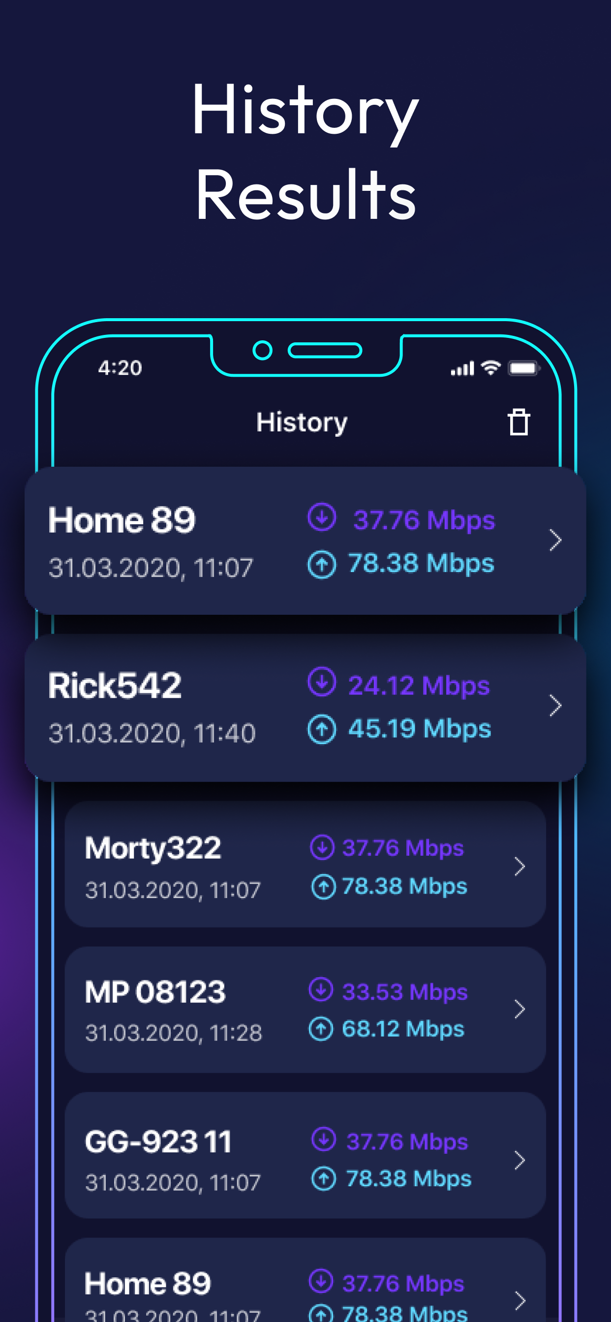 اسکرین شات 5 برنامه Internet Speed Test Original
