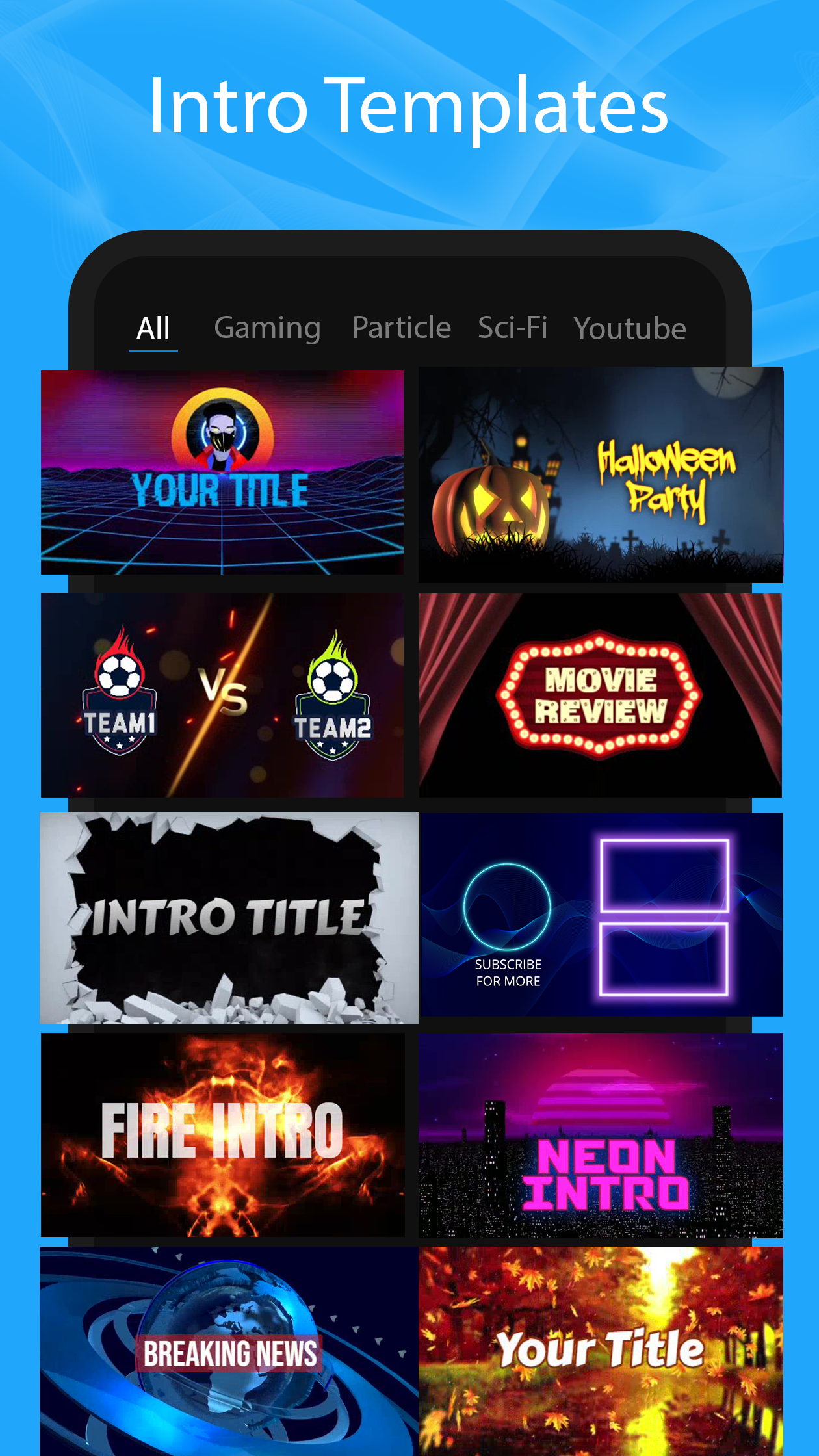 اسکرین شات 1 برنامه Intro Video maker Logo intro