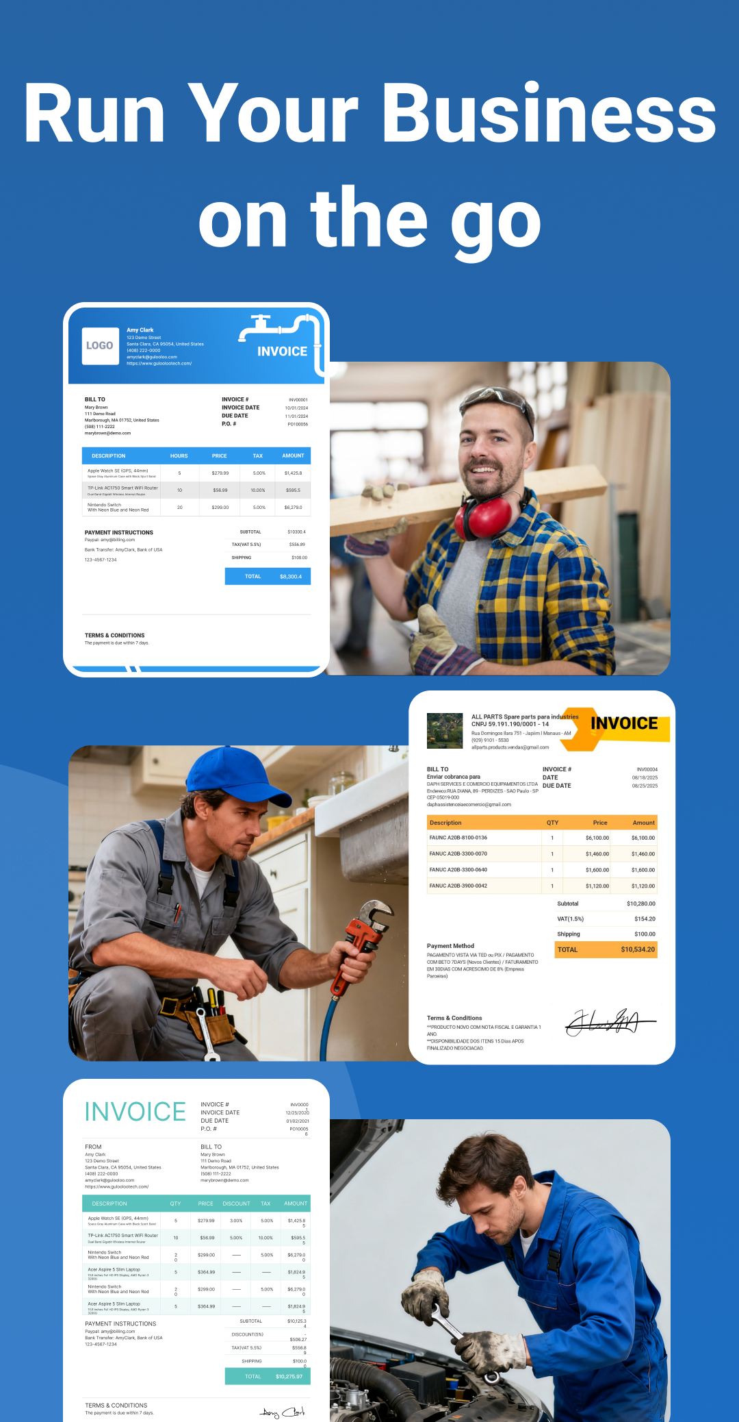 اسکرین شات 3 برنامه Invoice Maker - InvoiceBase