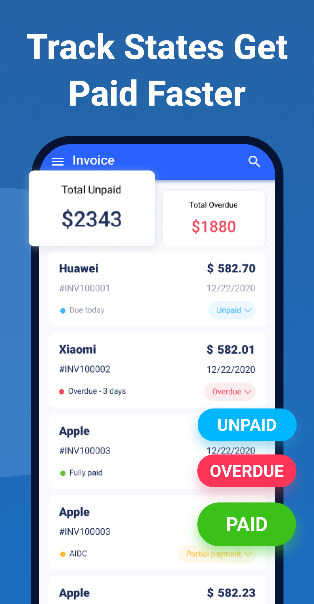 اسکرین شات 5 برنامه Invoice Maker - InvoiceBase