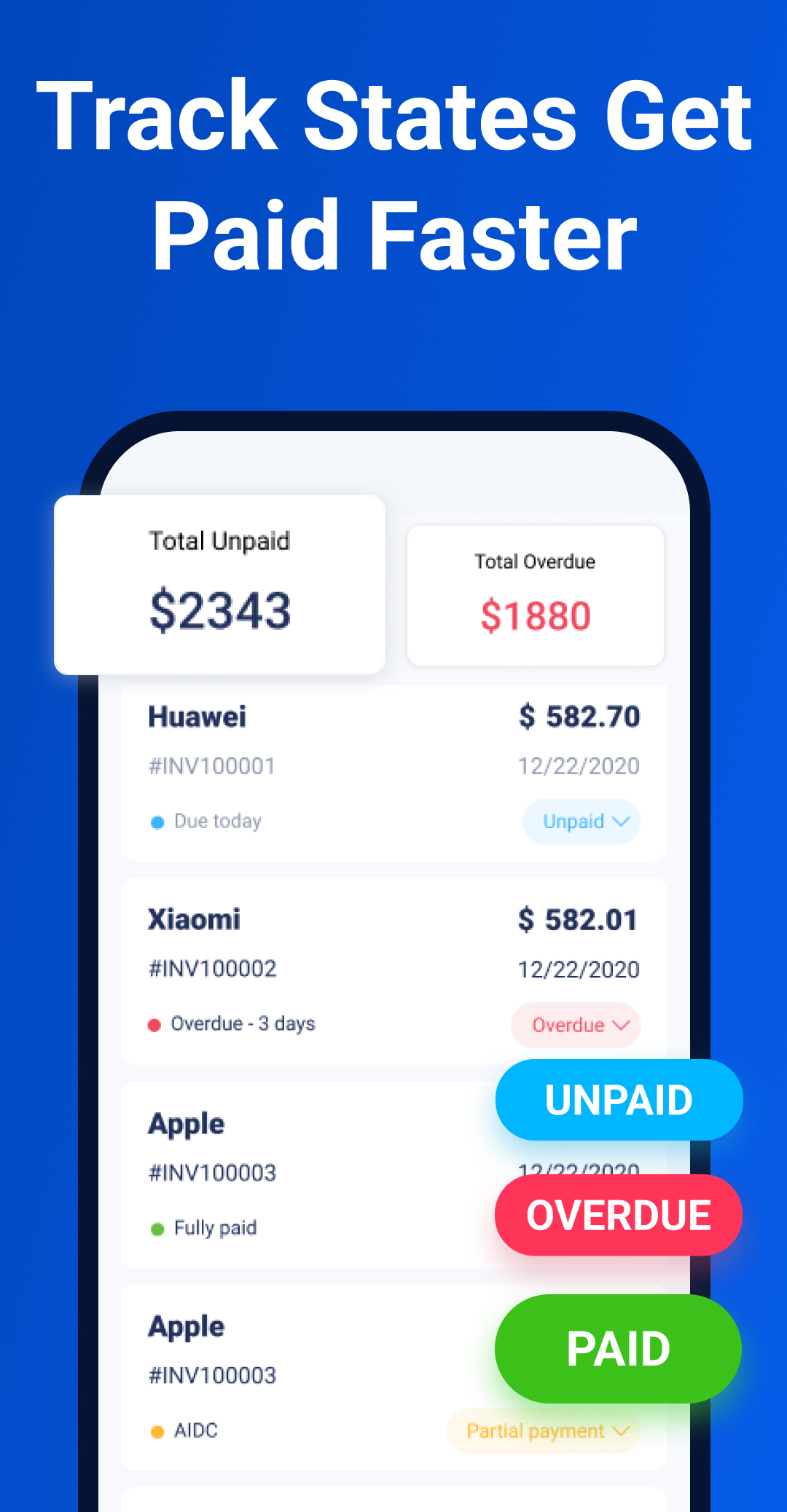 اسکرین شات 5 برنامه Invoice Maker - InvoiceBase