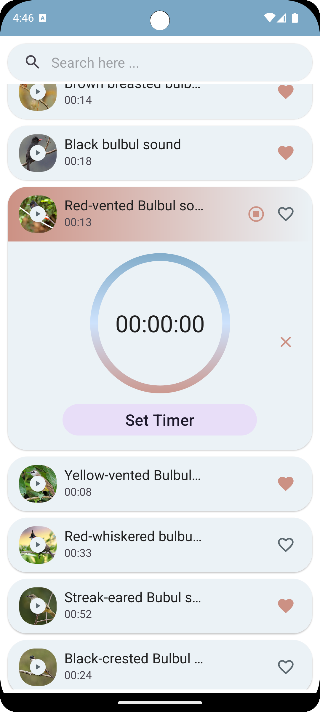 اسکرین شات 6 برنامه Bulbul bird sounds