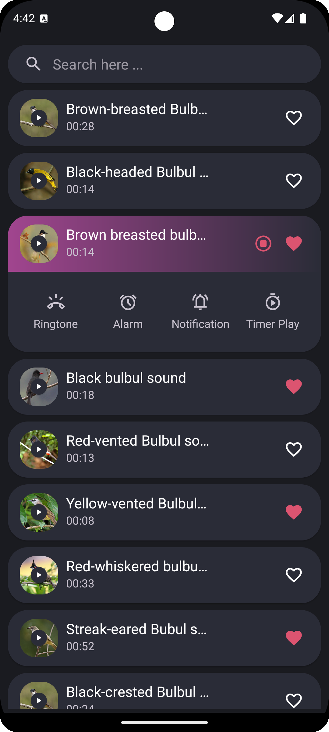 اسکرین شات 2 برنامه Bulbul bird sounds