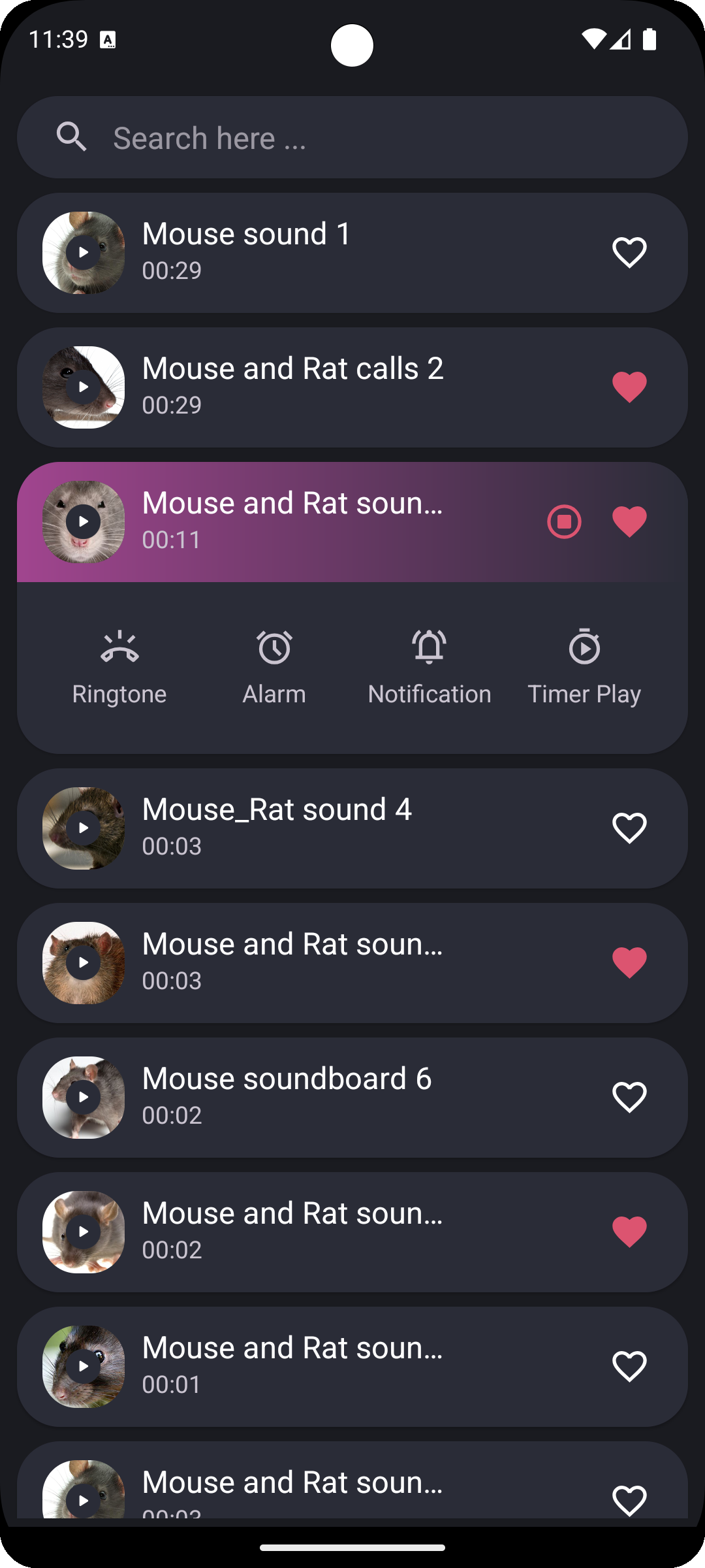 اسکرین شات 1 برنامه Mouse and Rat sounds