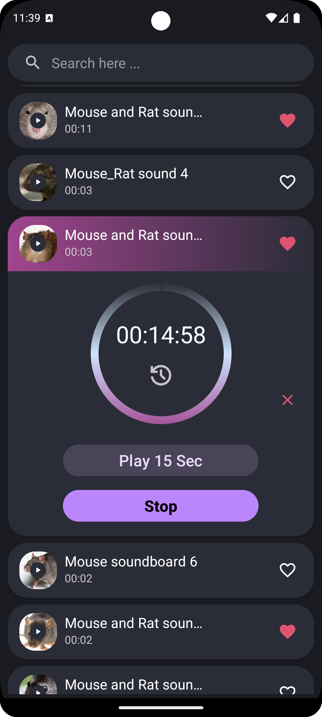اسکرین شات 2 برنامه Mouse and Rat sounds