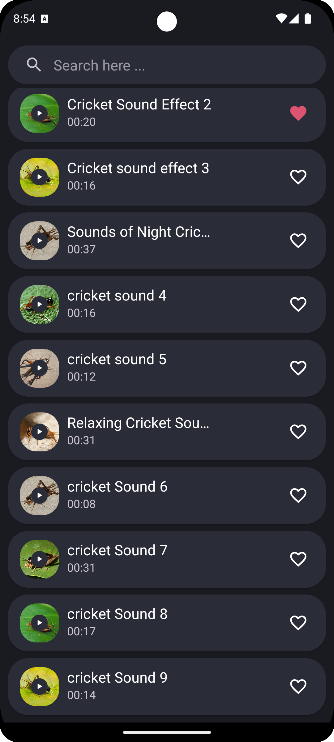 اسکرین شات 4 برنامه Crickets Sounds
