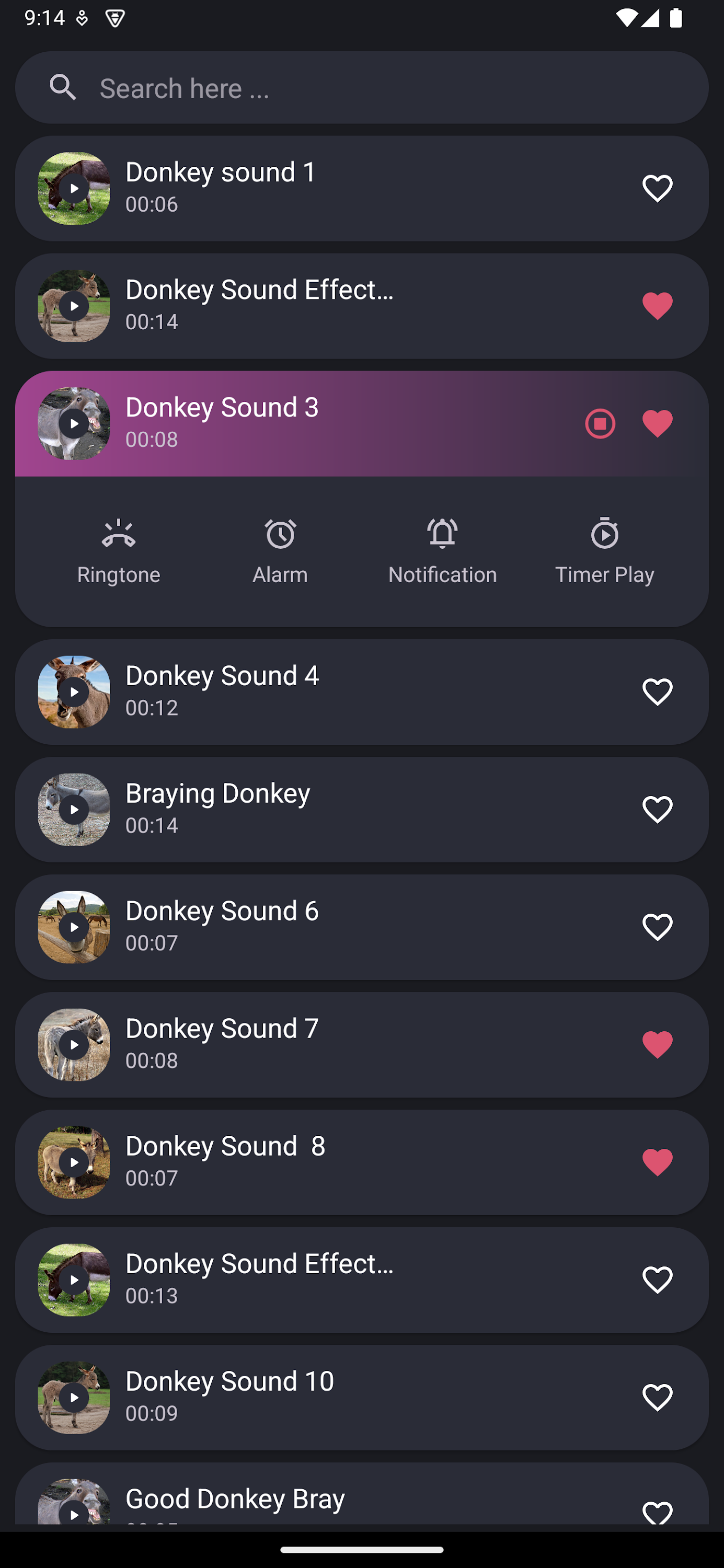 اسکرین شات 2 برنامه Donkey Sounds