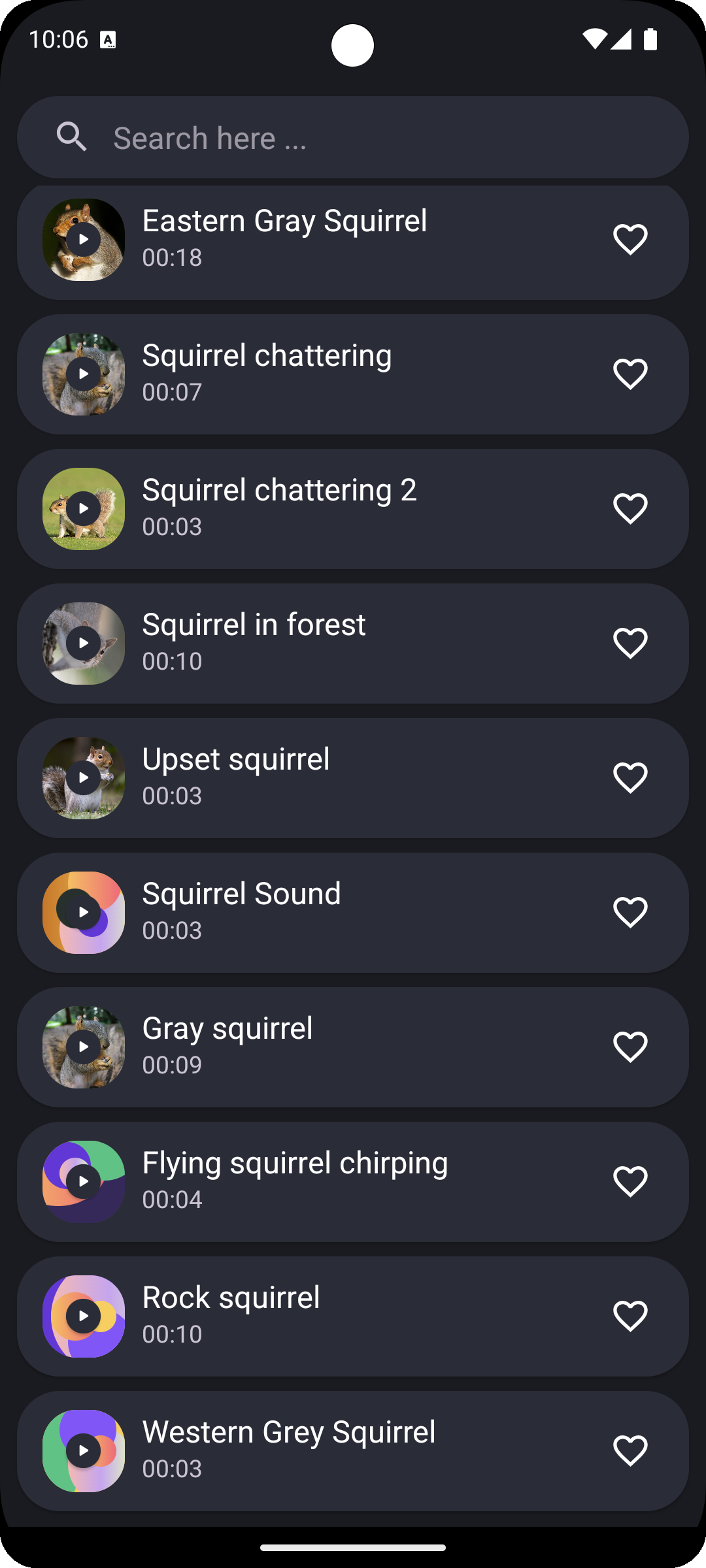 اسکرین شات 5 برنامه Squirrel Sounds