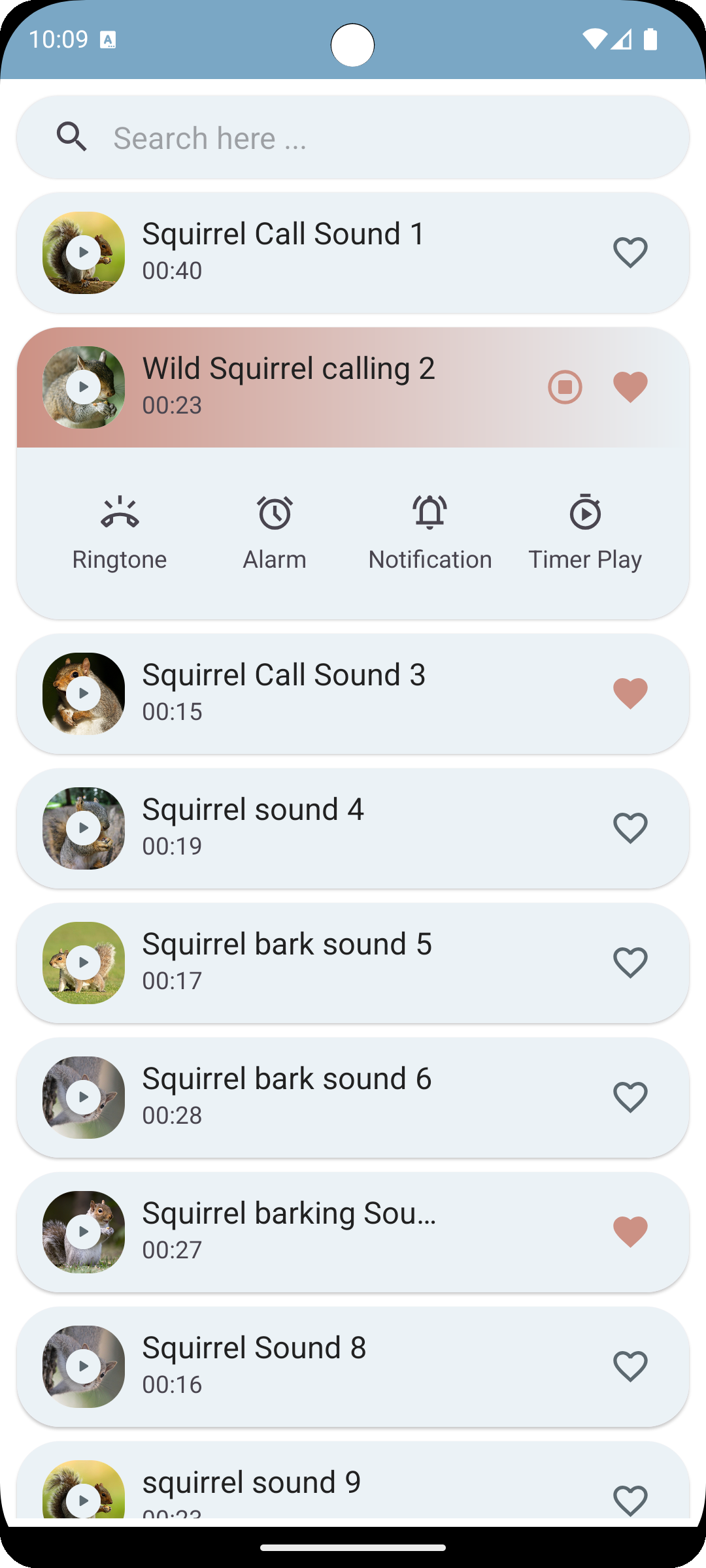 اسکرین شات 6 برنامه Squirrel Sounds