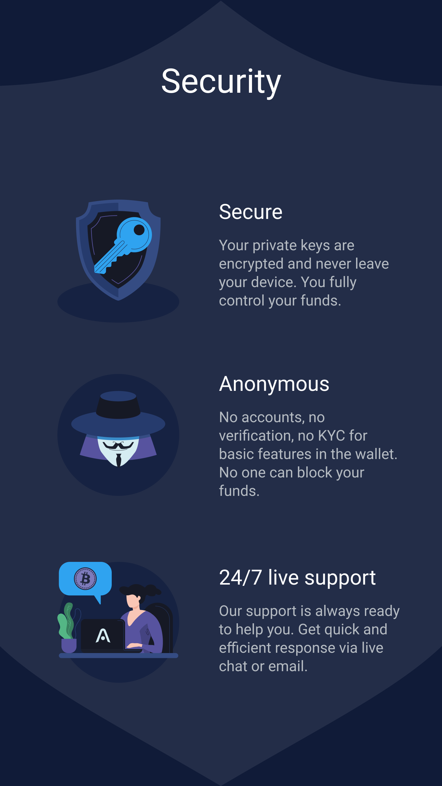 اسکرین شات 8 برنامه Bitcoin Wallet Crypto Ethereum