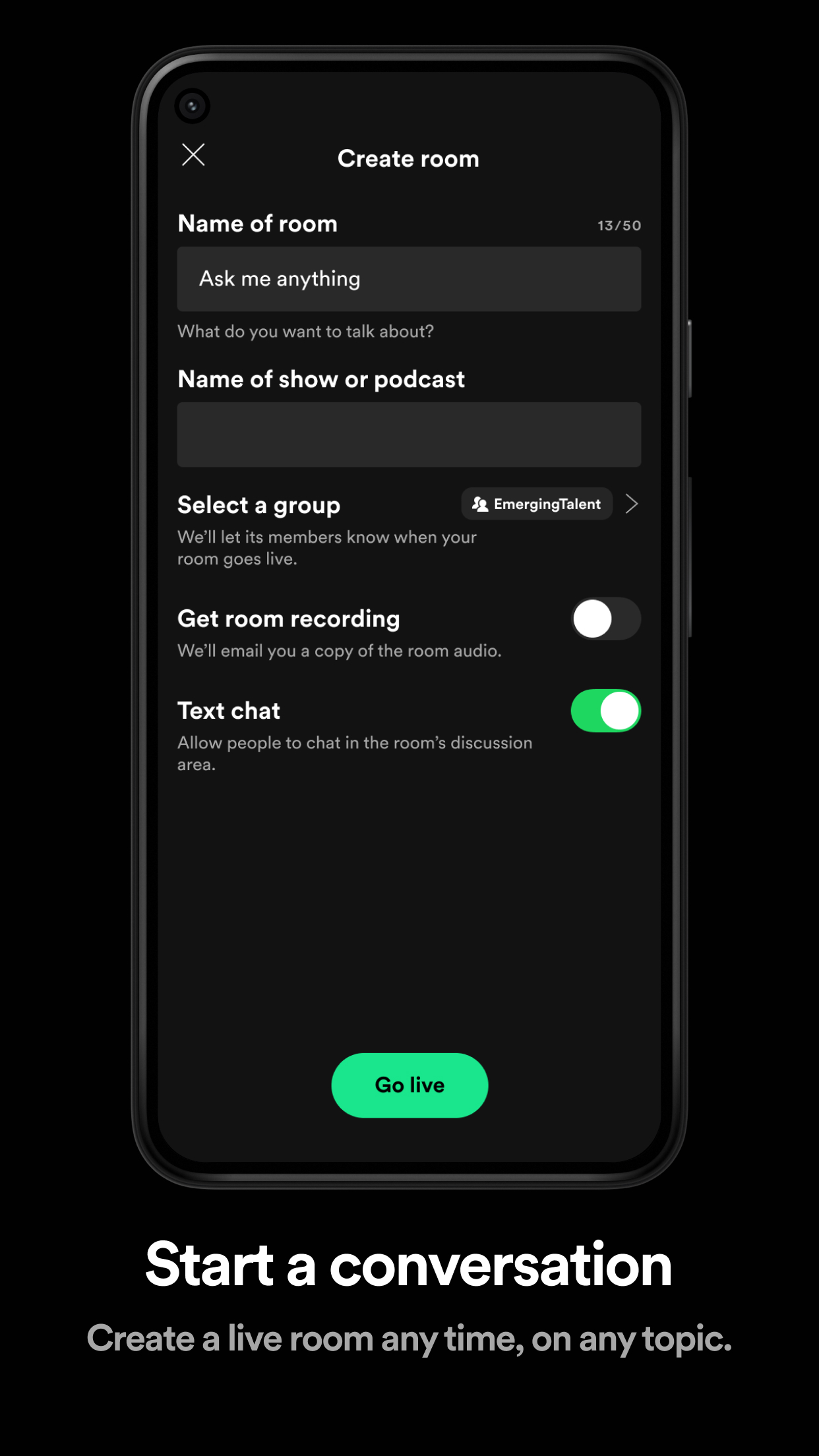 اسکرین شات 4 برنامه Spotify Live