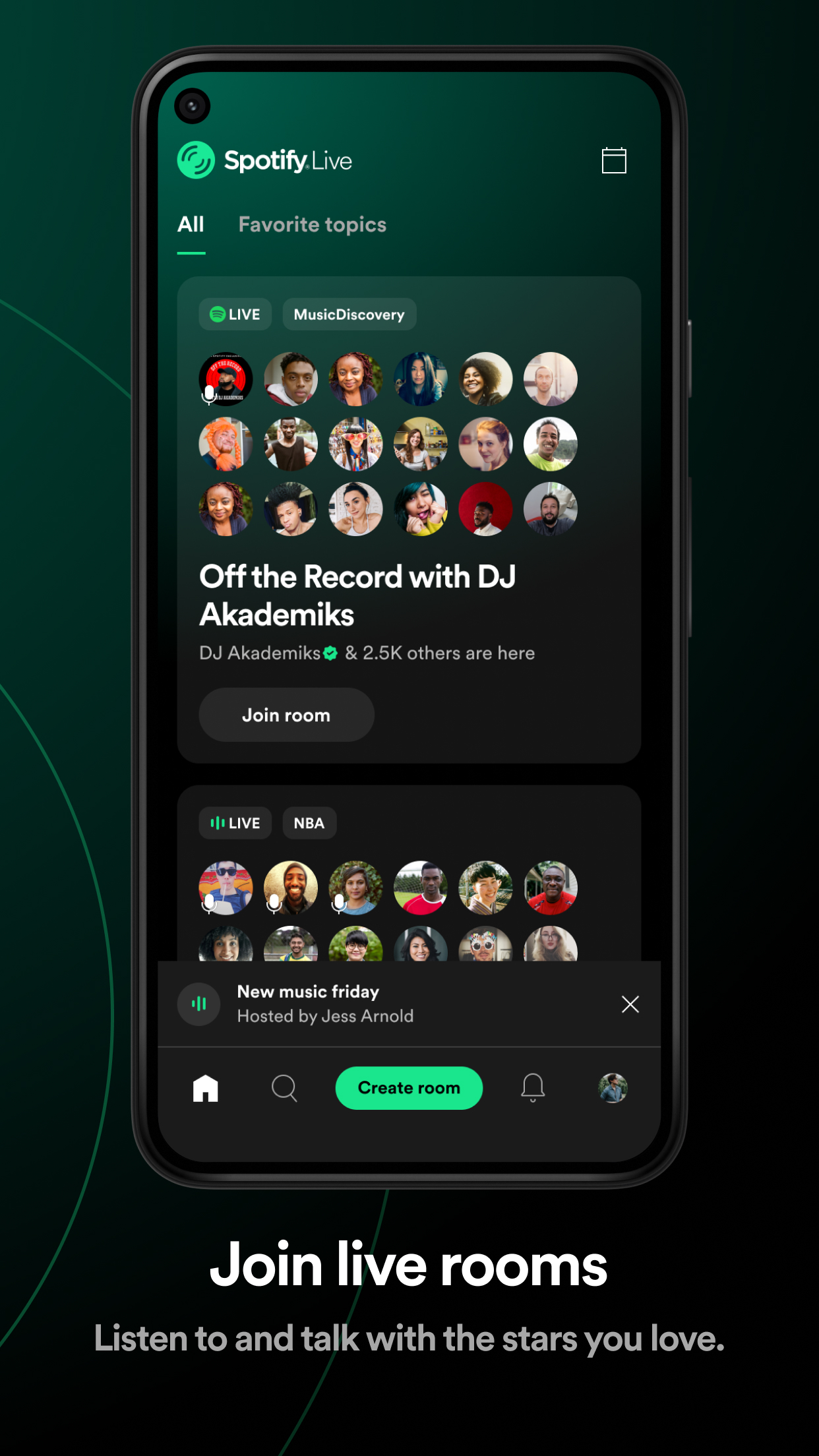 اسکرین شات 2 برنامه Spotify Live