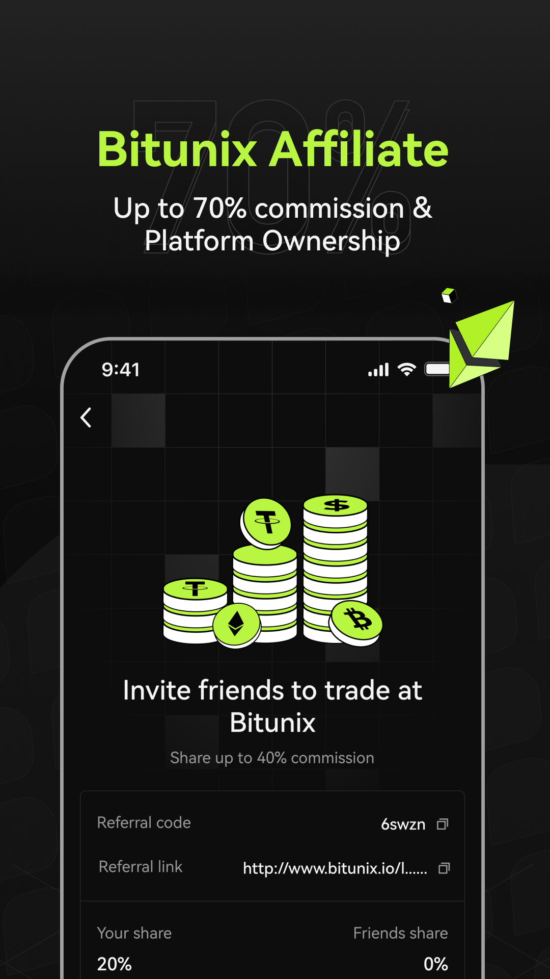اسکرین شات 6 برنامه Bitunix: Crypto & BTC Trading