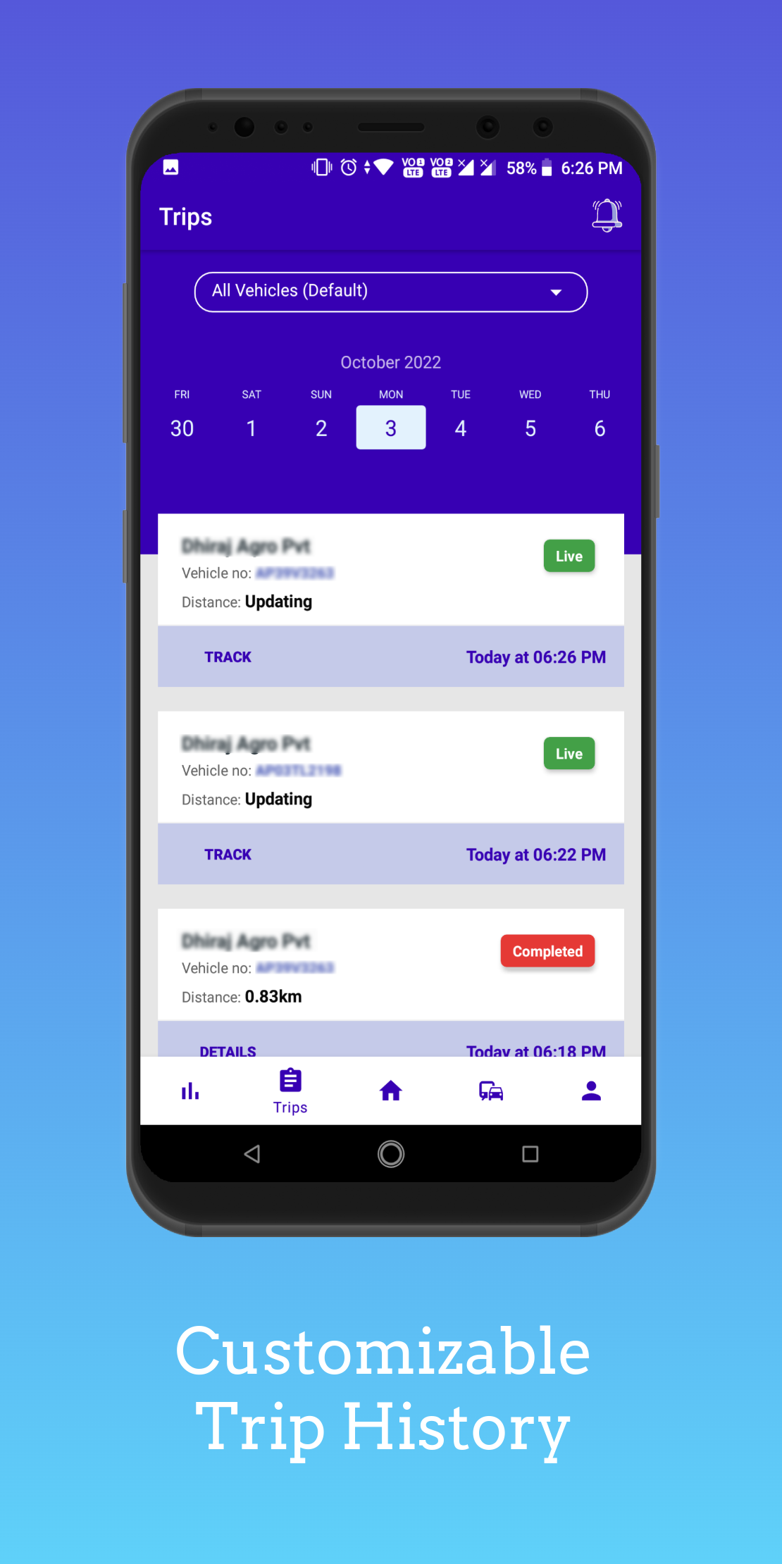 اسکرین شات 3 برنامه TrackX® — GPS & Vehicle Info