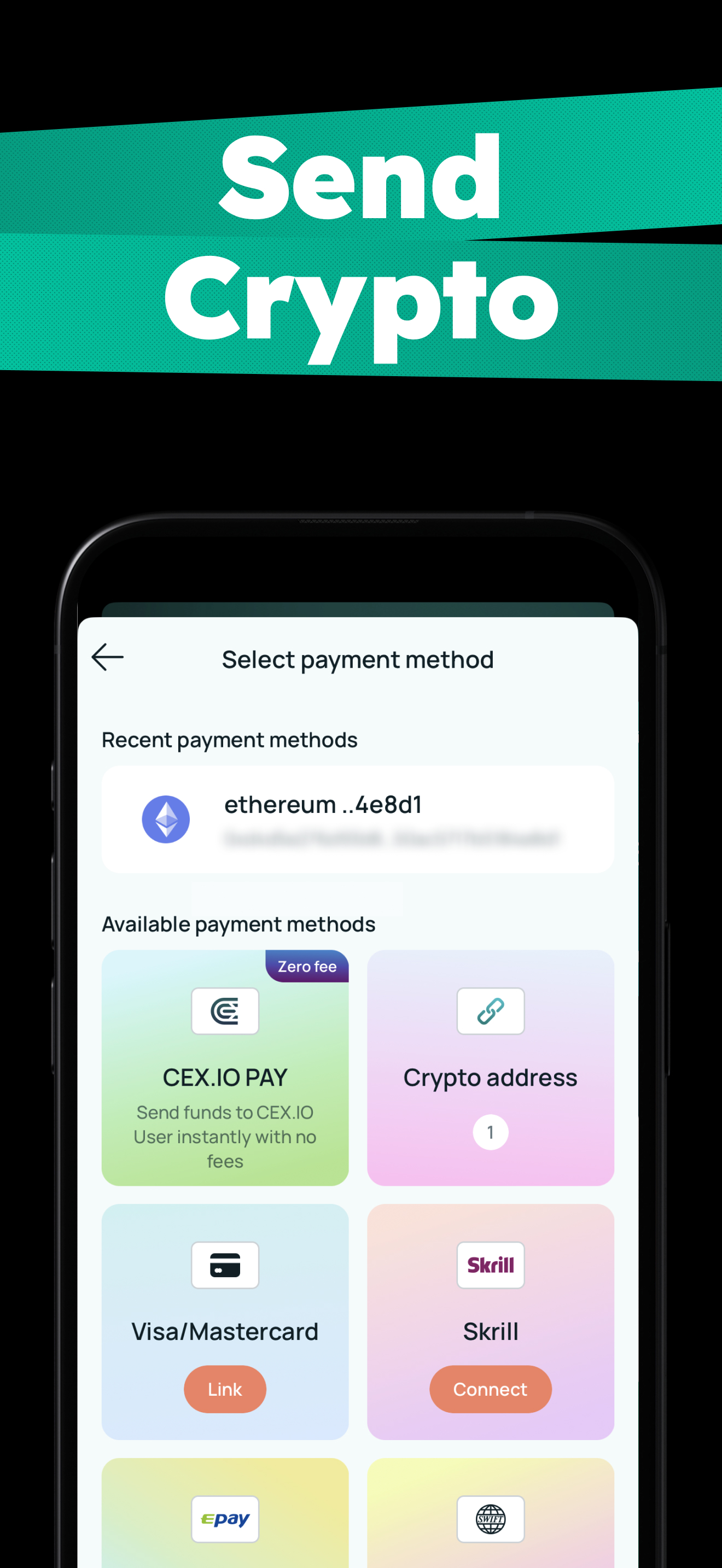 اسکرین شات 7 برنامه CEX.IO: Trade & Buy Crypto