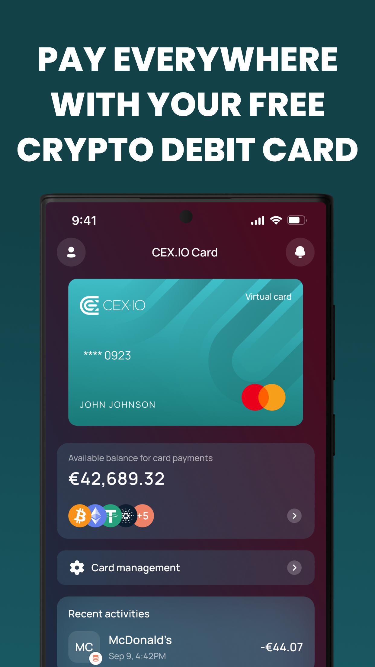 اسکرین شات 2 برنامه CEX.IO App - Buy Crypto & BTC