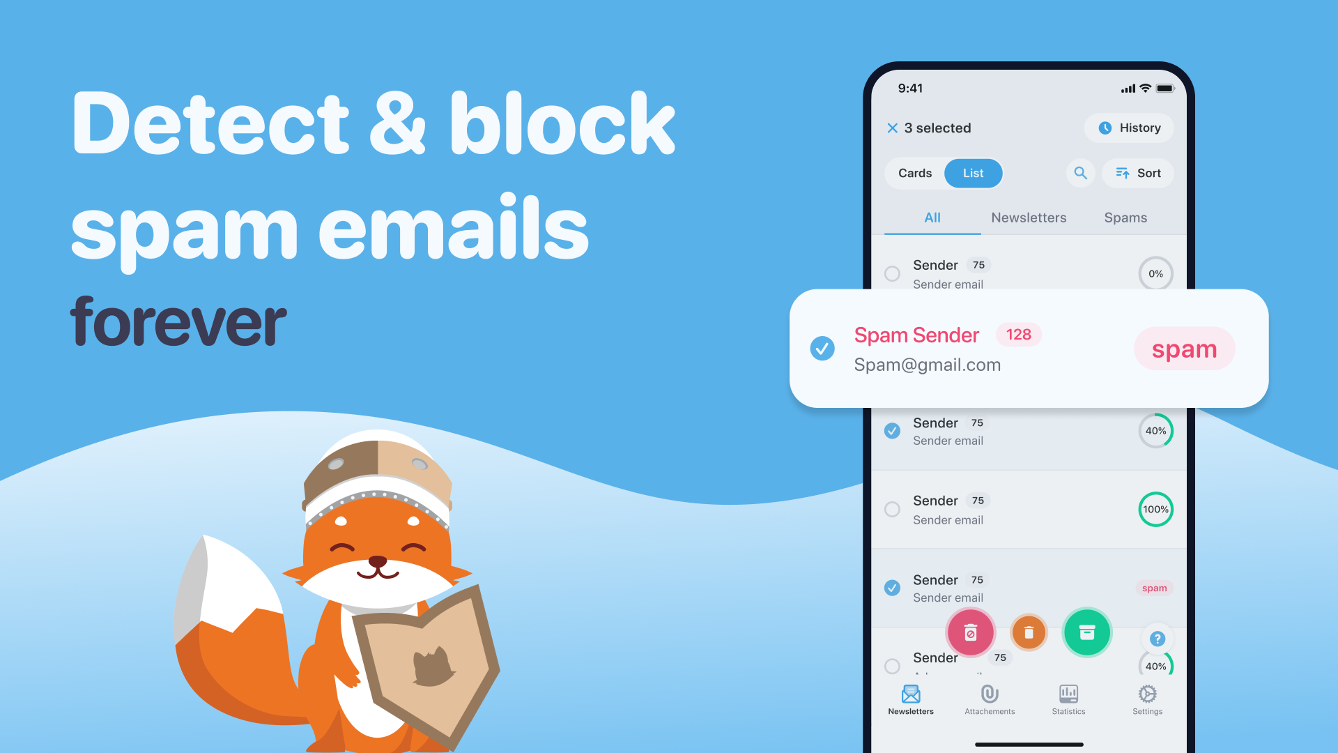 اسکرین شات 3 برنامه Cleanfox - Mail & Spam Cleaner
