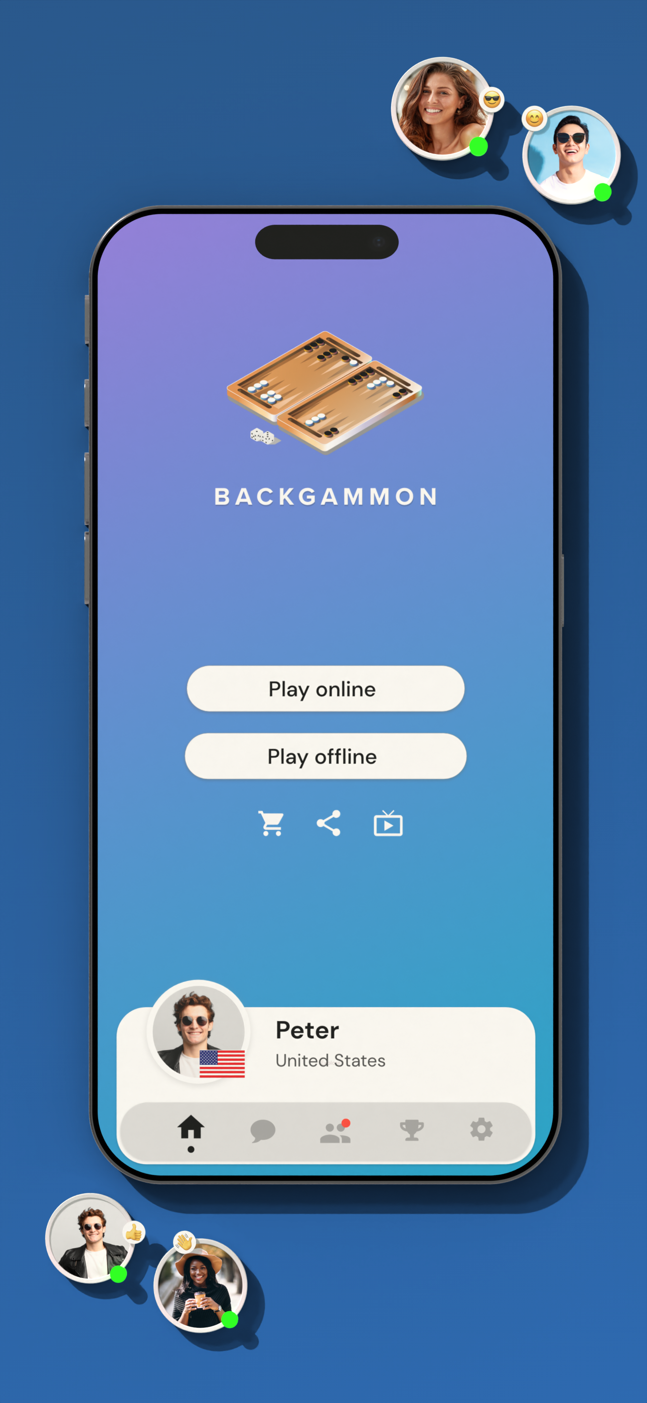 اسکرین شات 3 بازی Backgammon Online