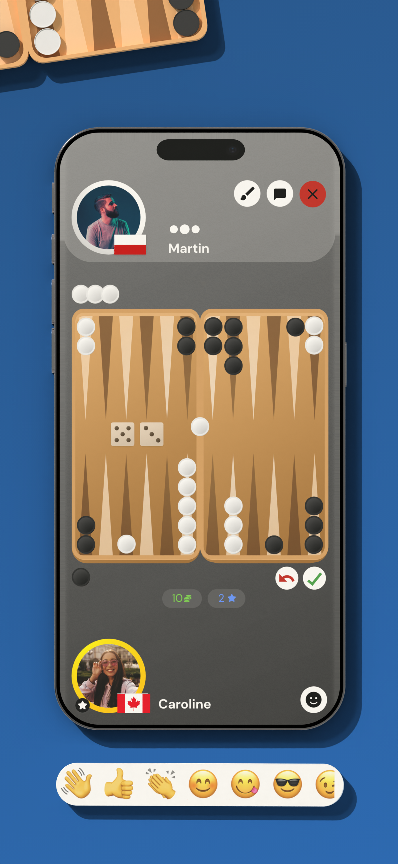 اسکرین شات 2 بازی Backgammon Online