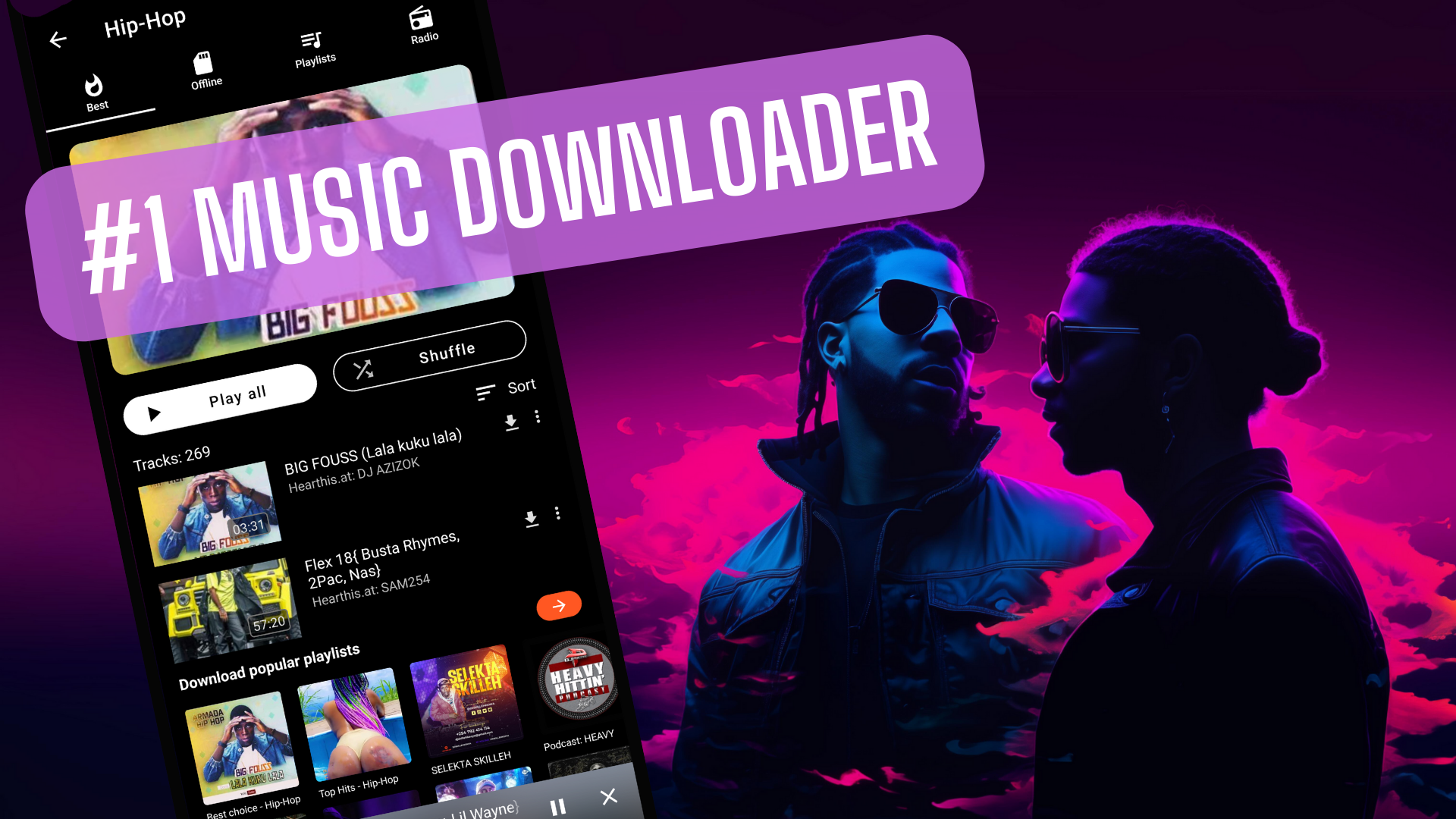 اسکرین شات 1 برنامه Music Downloader