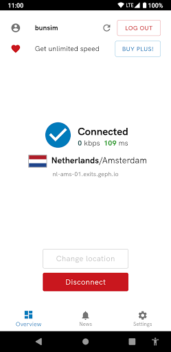 اسکرین شات 7 برنامه Geph - resilient anti-blocking VPN