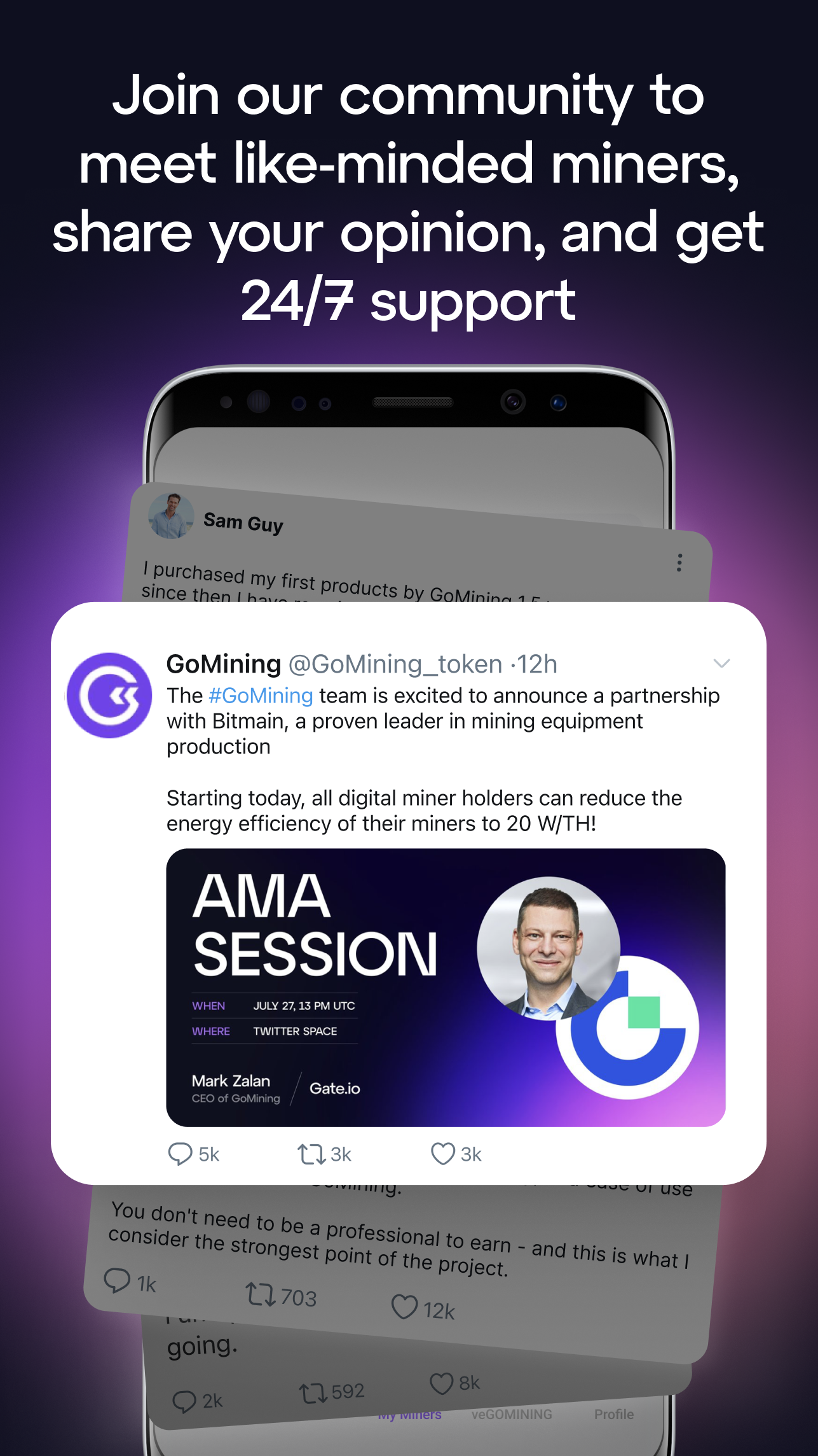 اسکرین شات 7 برنامه GoMining - Coin Mining App
