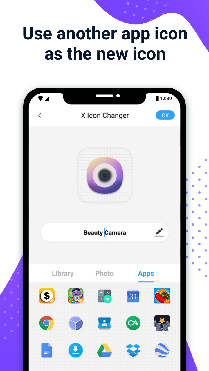 اسکرین شات 4 برنامه X Icon Changer - Change Icons