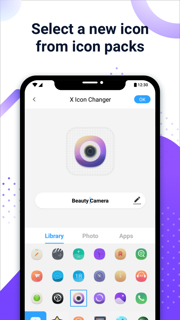 اسکرین شات 2 برنامه X Icon Changer - Change Icons