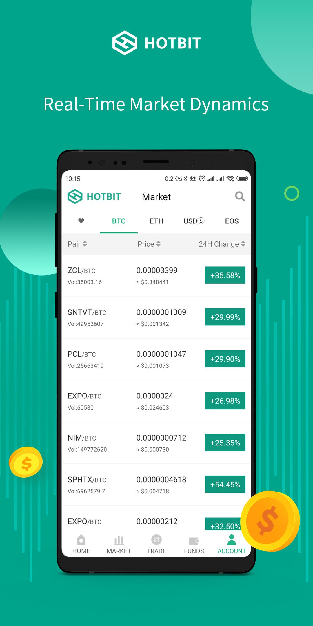 اسکرین شات 2 برنامه Hotbit