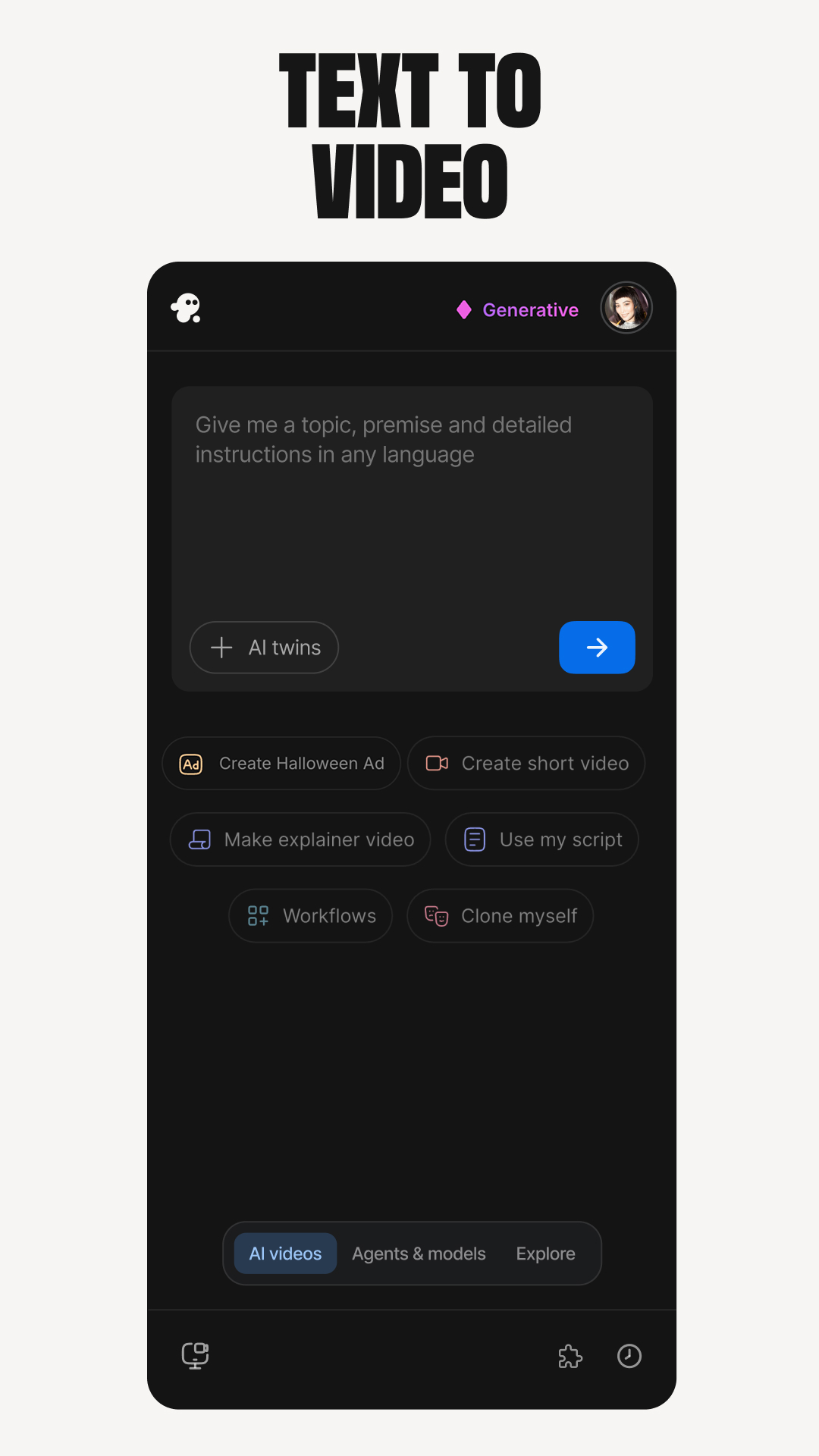 اسکرین شات 6 برنامه invideo AI: AI Video Generator