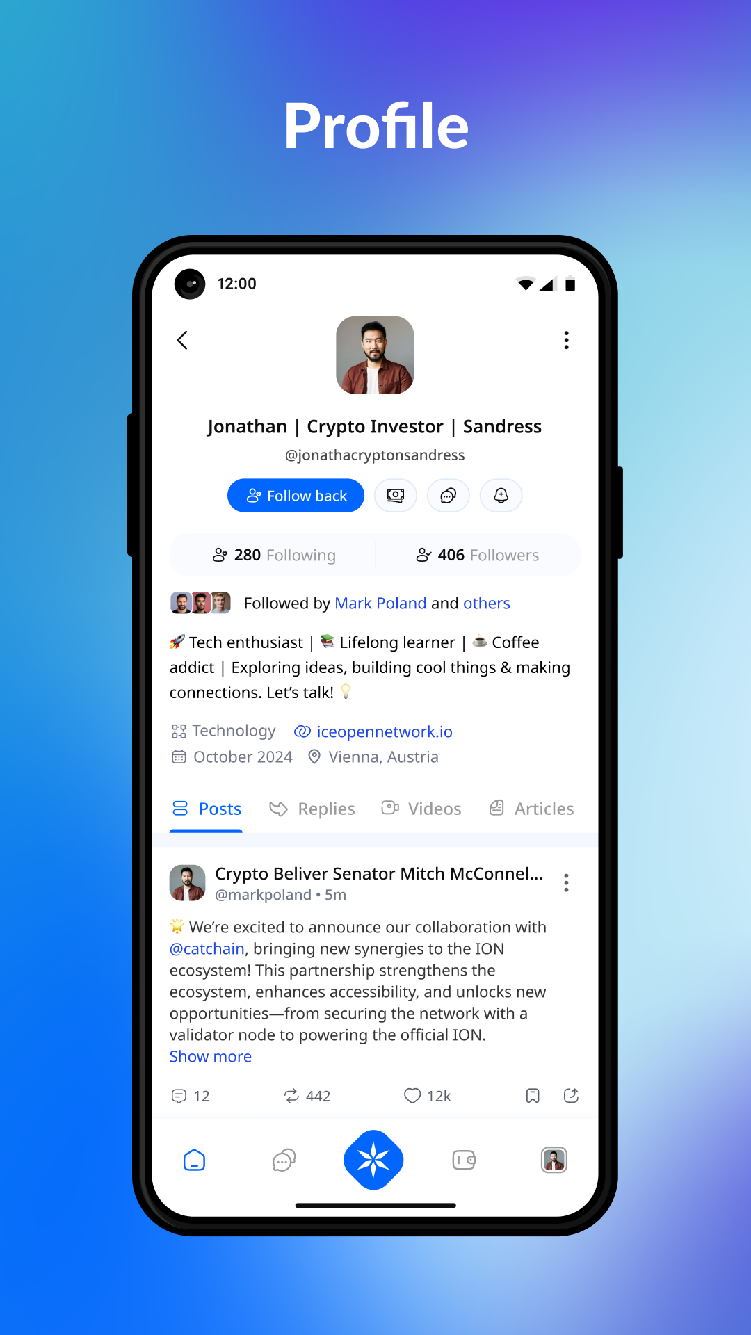 اسکرین شات 4 برنامه Online+ | Social, Crypto, Chat