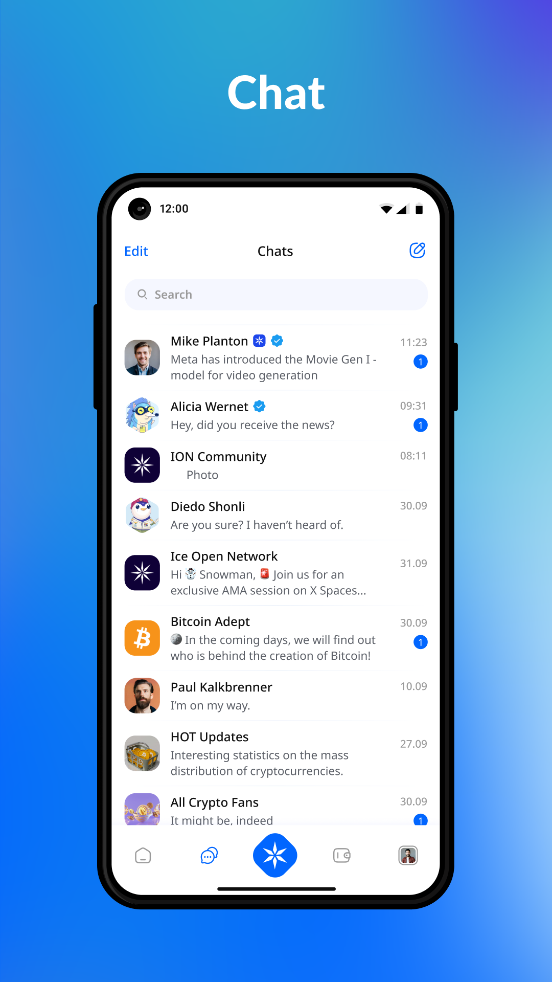 اسکرین شات 2 برنامه Online+ | Social, Crypto, Chat