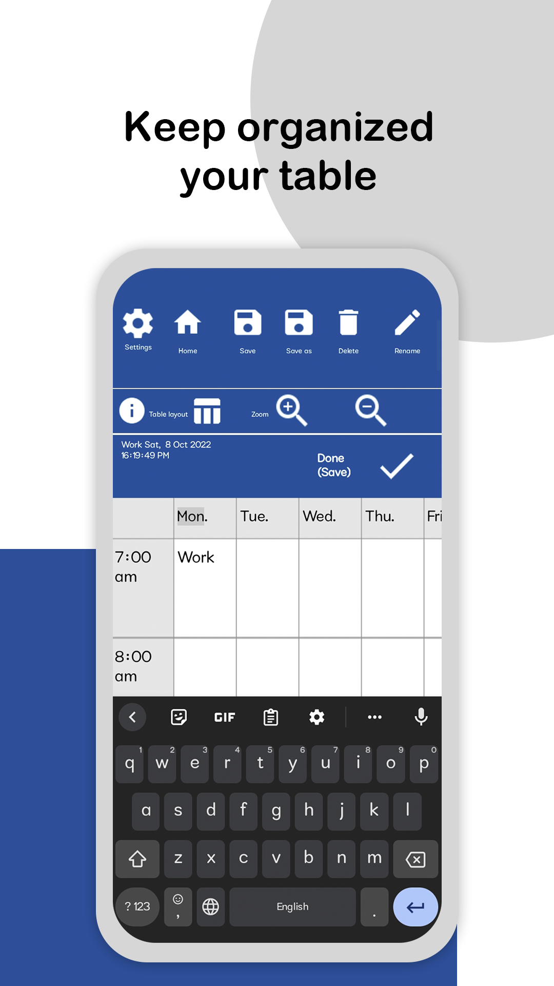 اسکرین شات 2 برنامه Table Maker - Easy Table Notes