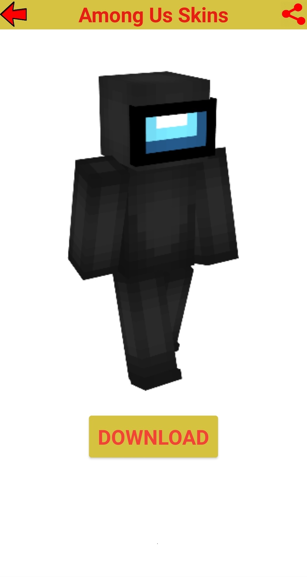 اسکرین شات 5 برنامه Among Us Skins minecraft