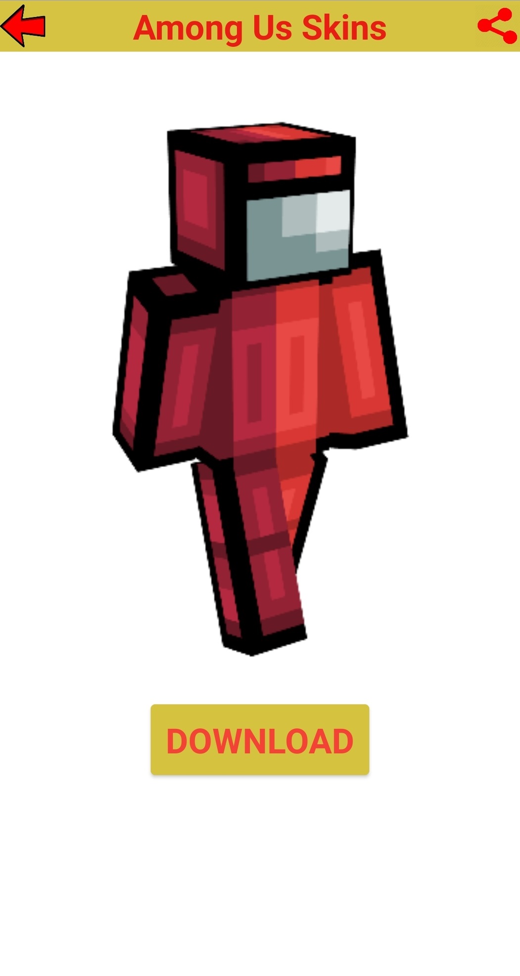 اسکرین شات 4 برنامه Among Us Skins minecraft