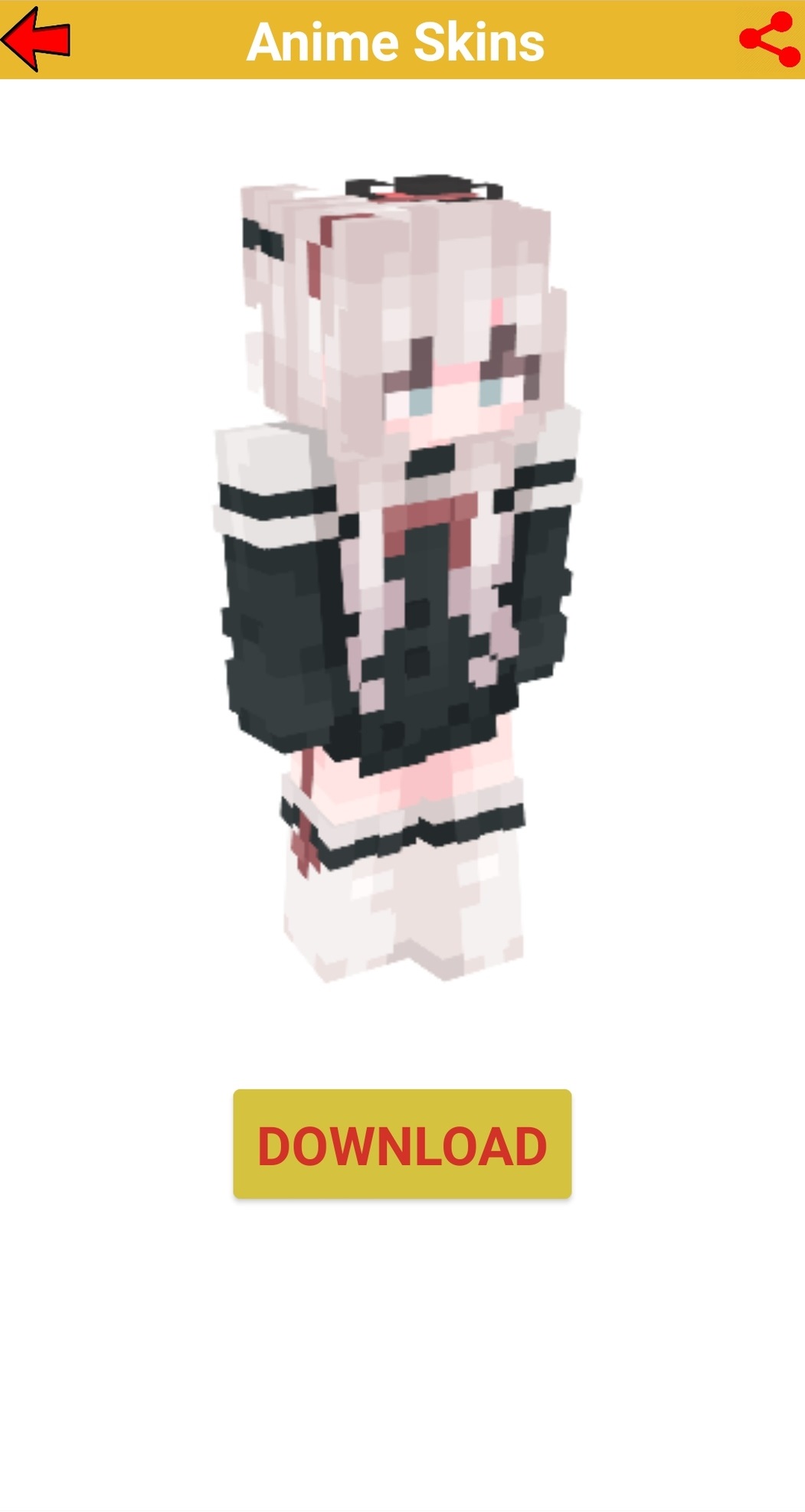 اسکرین شات 4 برنامه Anime Skins minecraft