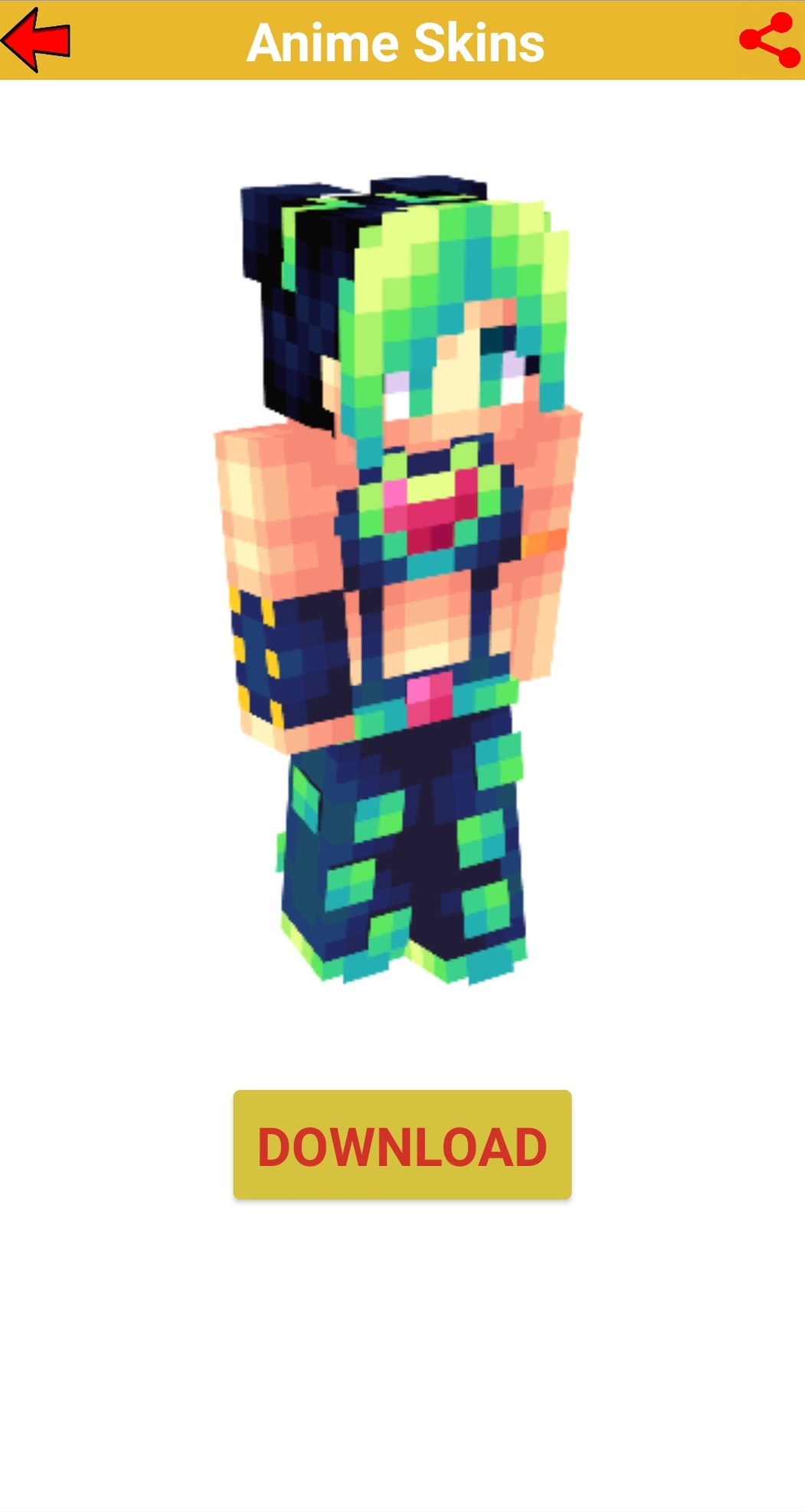 اسکرین شات 7 برنامه Anime Skins minecraft