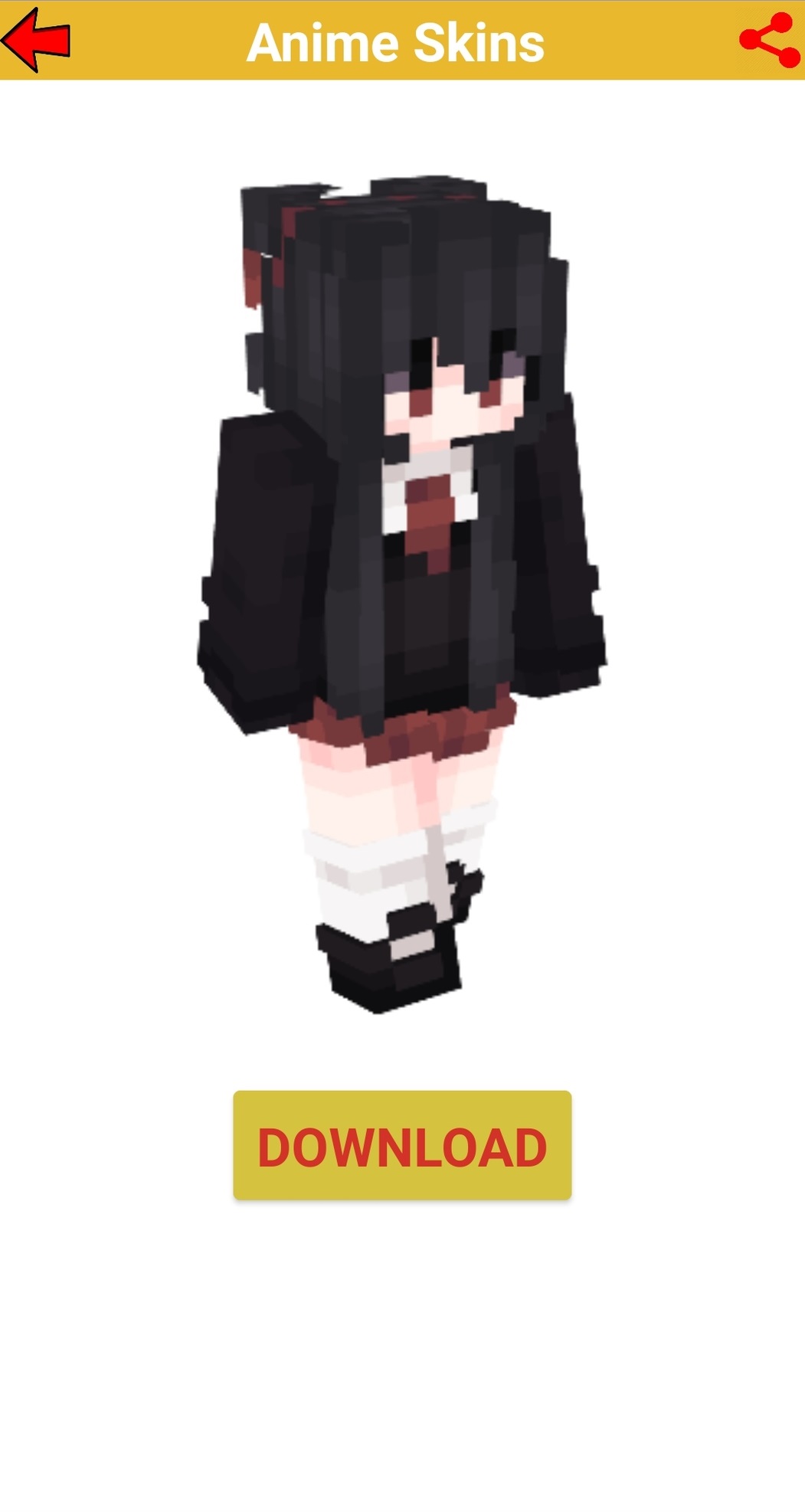 اسکرین شات 6 برنامه Anime Skins minecraft