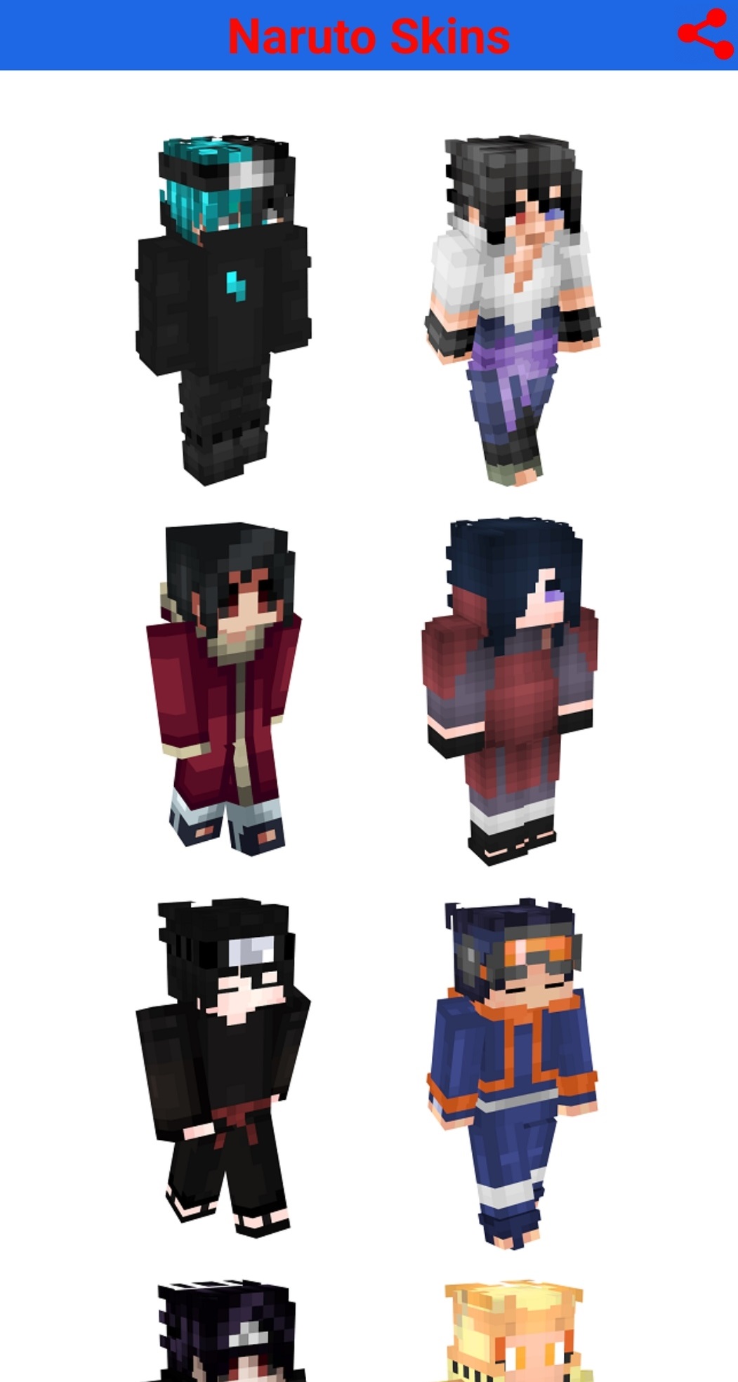 اسکرین شات 1 برنامه Naruto skins for minecraft