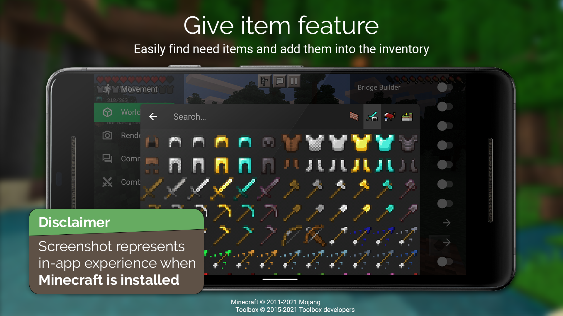 اسکرین شات 3 برنامه Toolbox for Minecraft: PE
