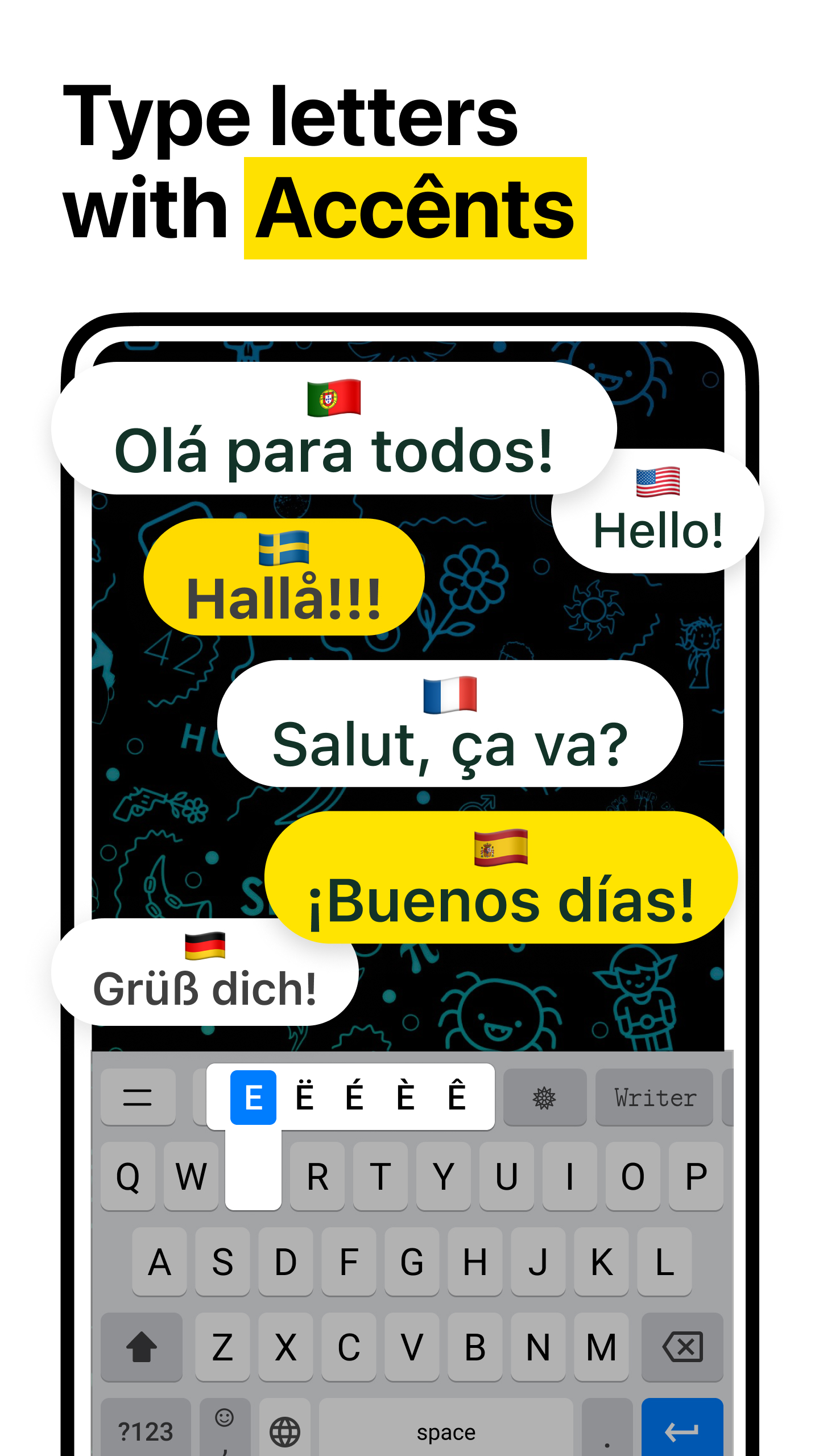 اسکرین شات 5 برنامه Fonts for Instagram, Keyboards