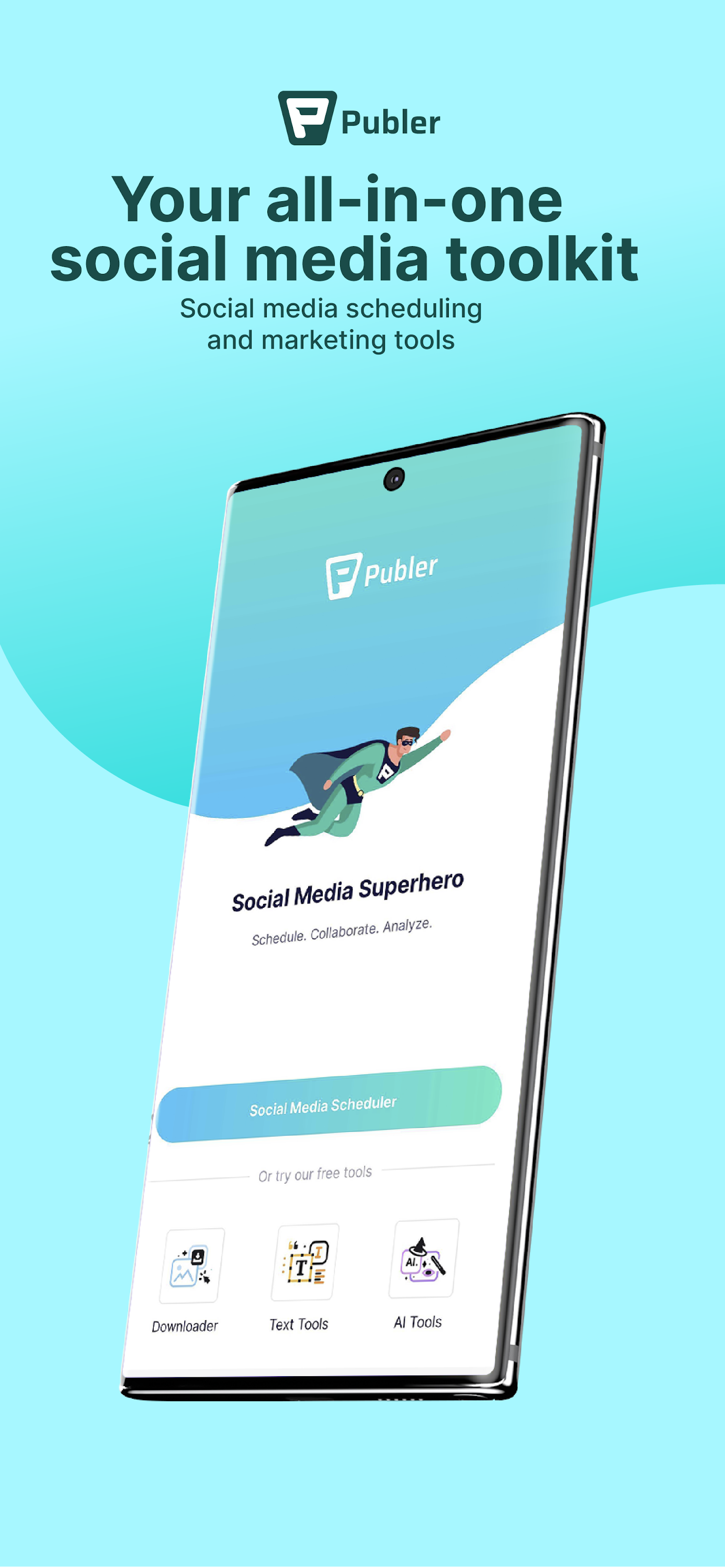 اسکرین شات 1 برنامه Publer: Social Media Tools
