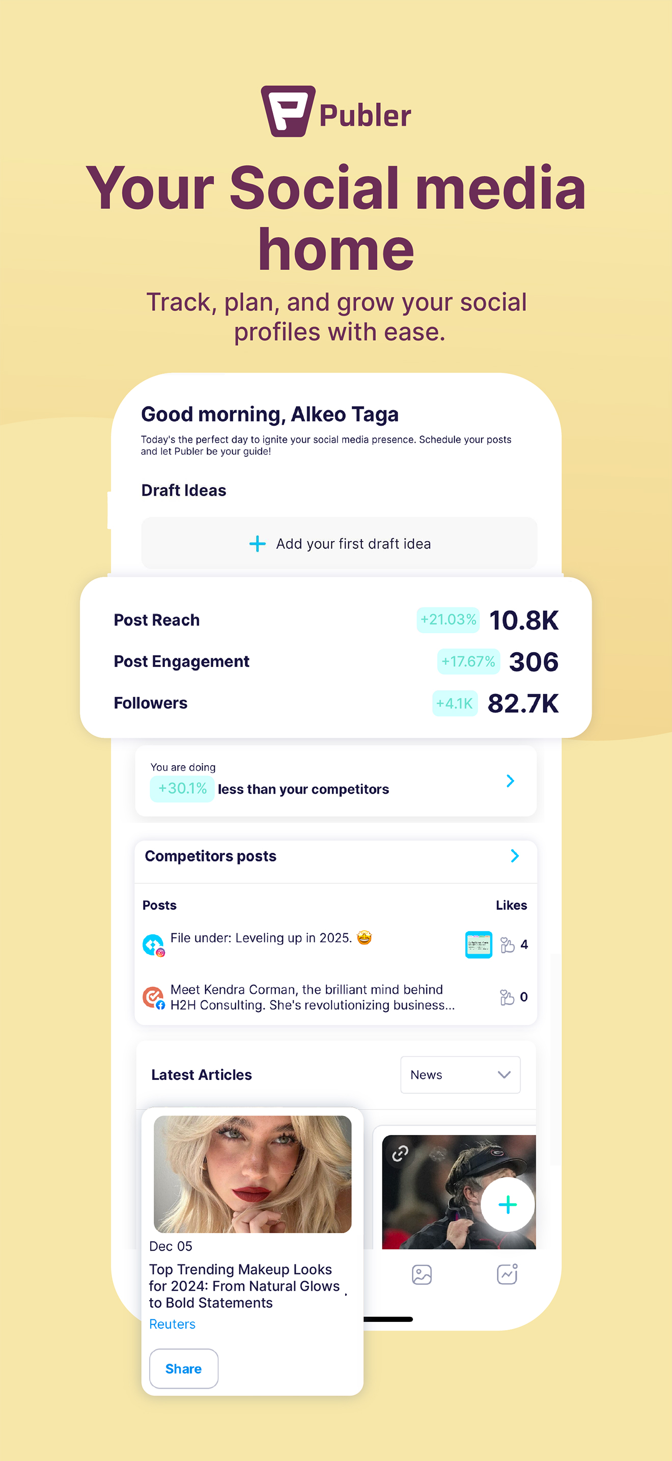 اسکرین شات 5 برنامه Publer: Social Media Tools