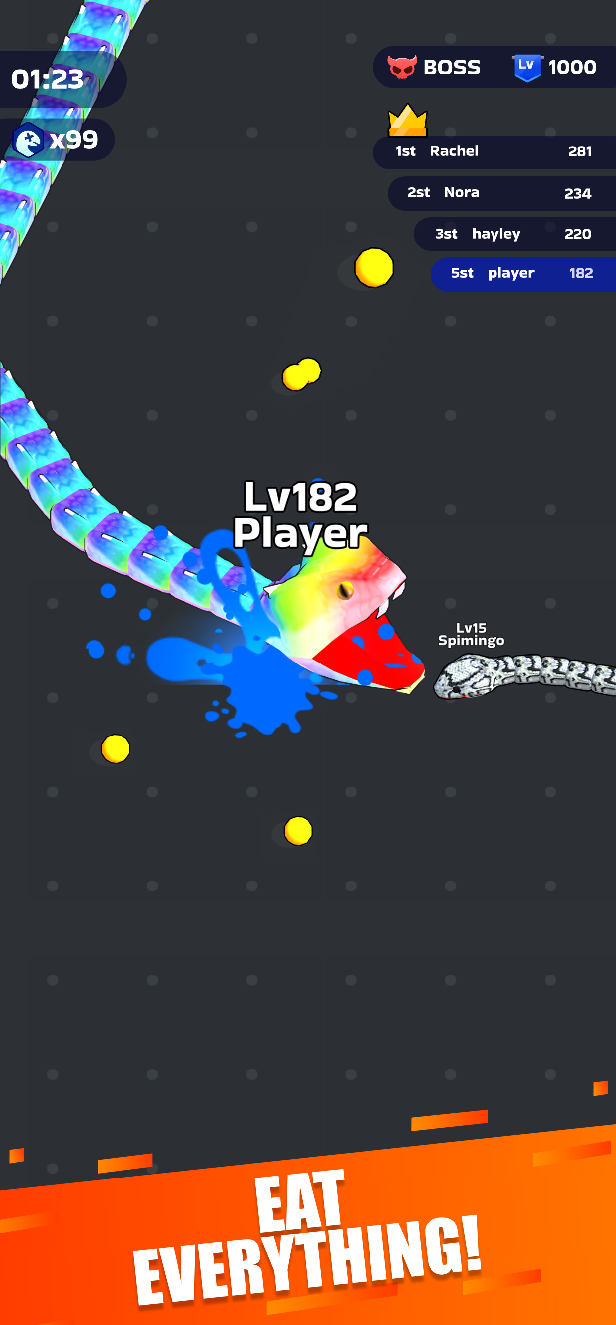 اسکرین شات 4 بازی Snake Clash!