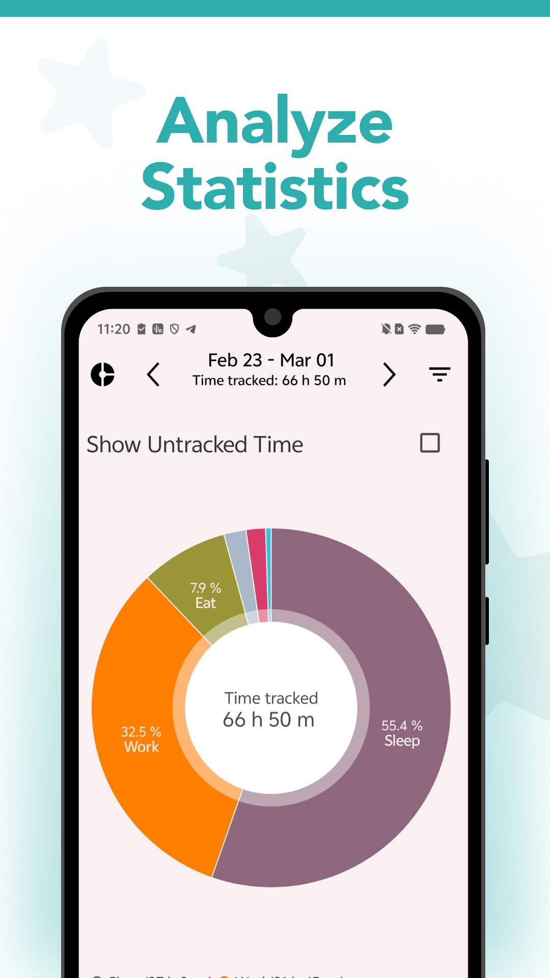اسکرین شات 2 برنامه aTimeLogger Pro: Hours Tracker