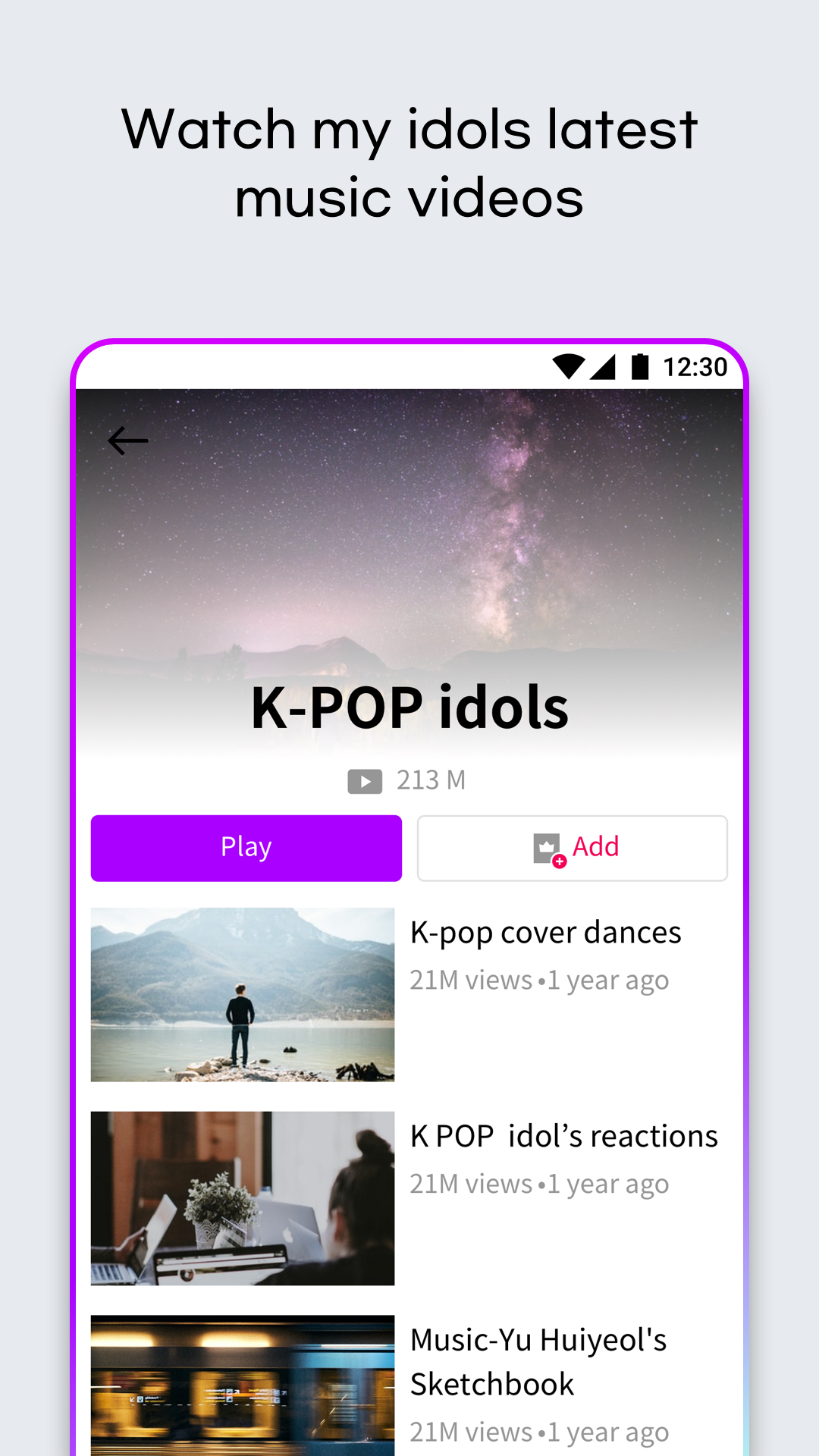 اسکرین شات 4 برنامه K-POP Stream : All about Kpop