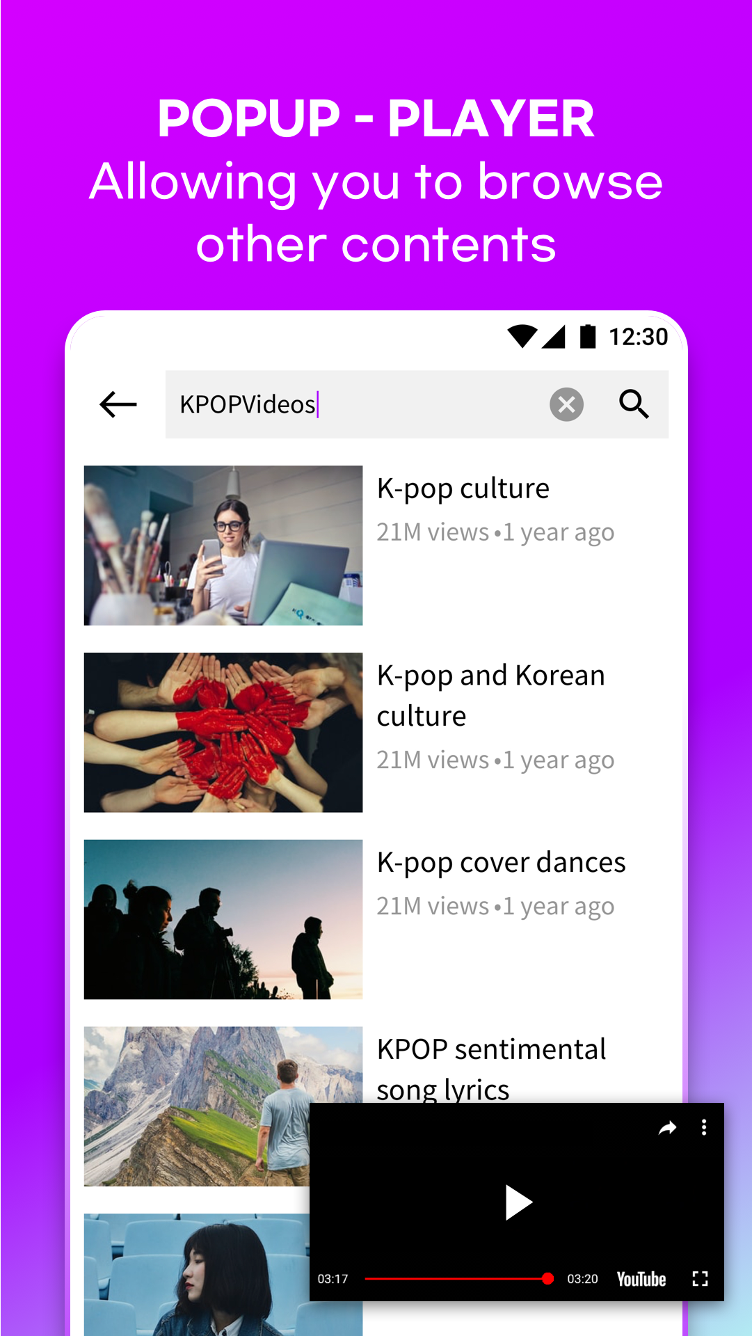 اسکرین شات 3 برنامه K-POP Stream : All about Kpop